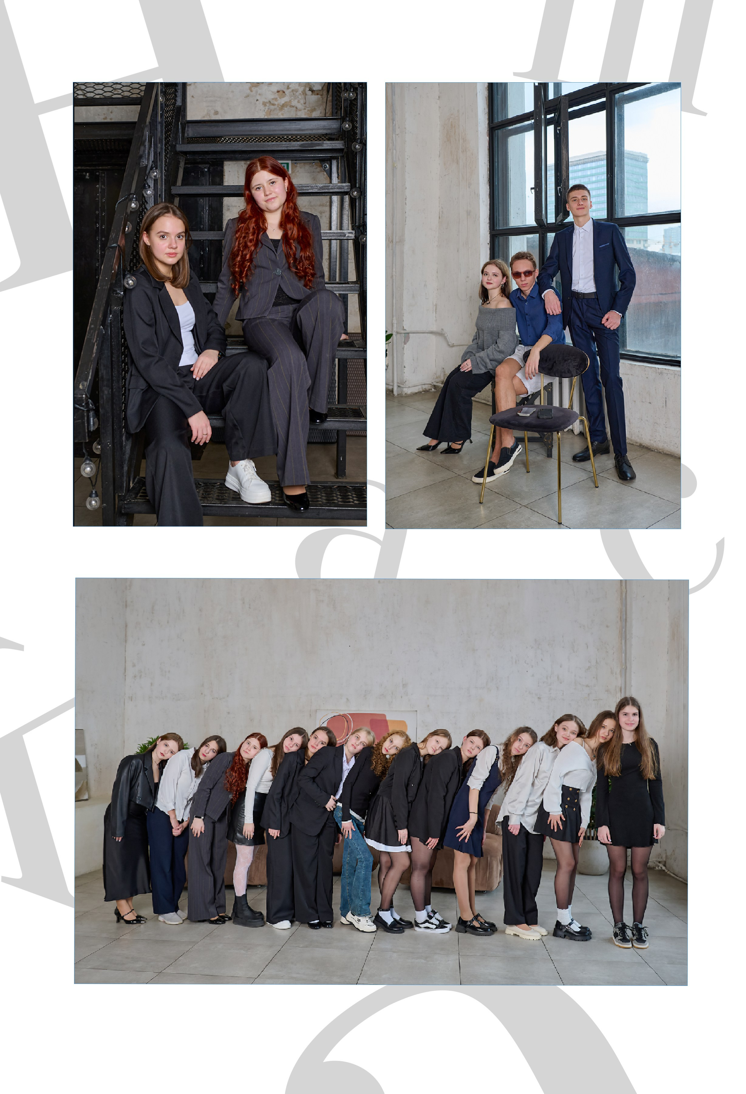 Пример фото выпускников в студии. Детский и семейный фотограф г. Москва Оксана Катаджи