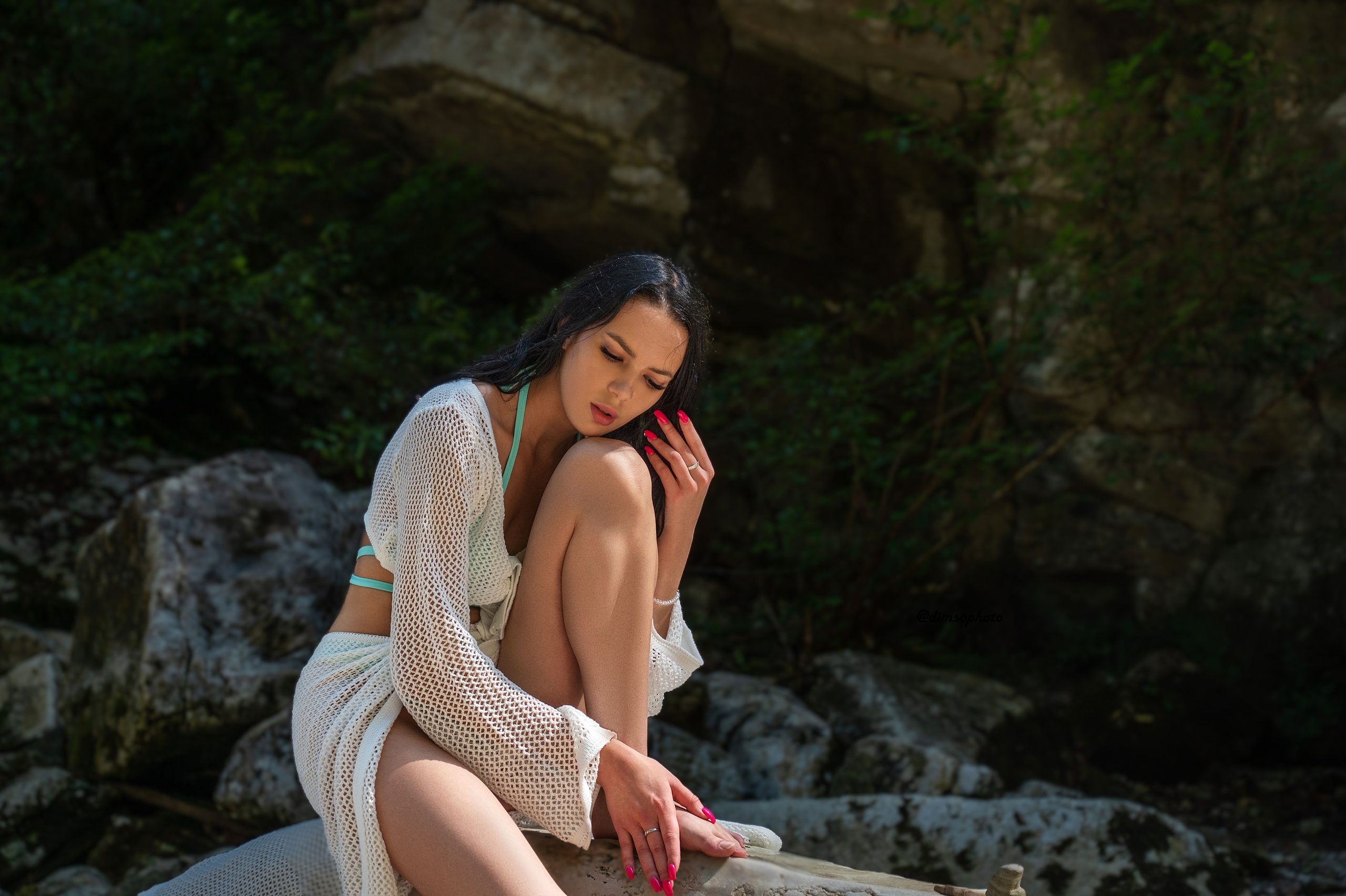 Манящие Белые скалы украшены красотой Анастасии. Фотографирую счастливых людей в Сочи