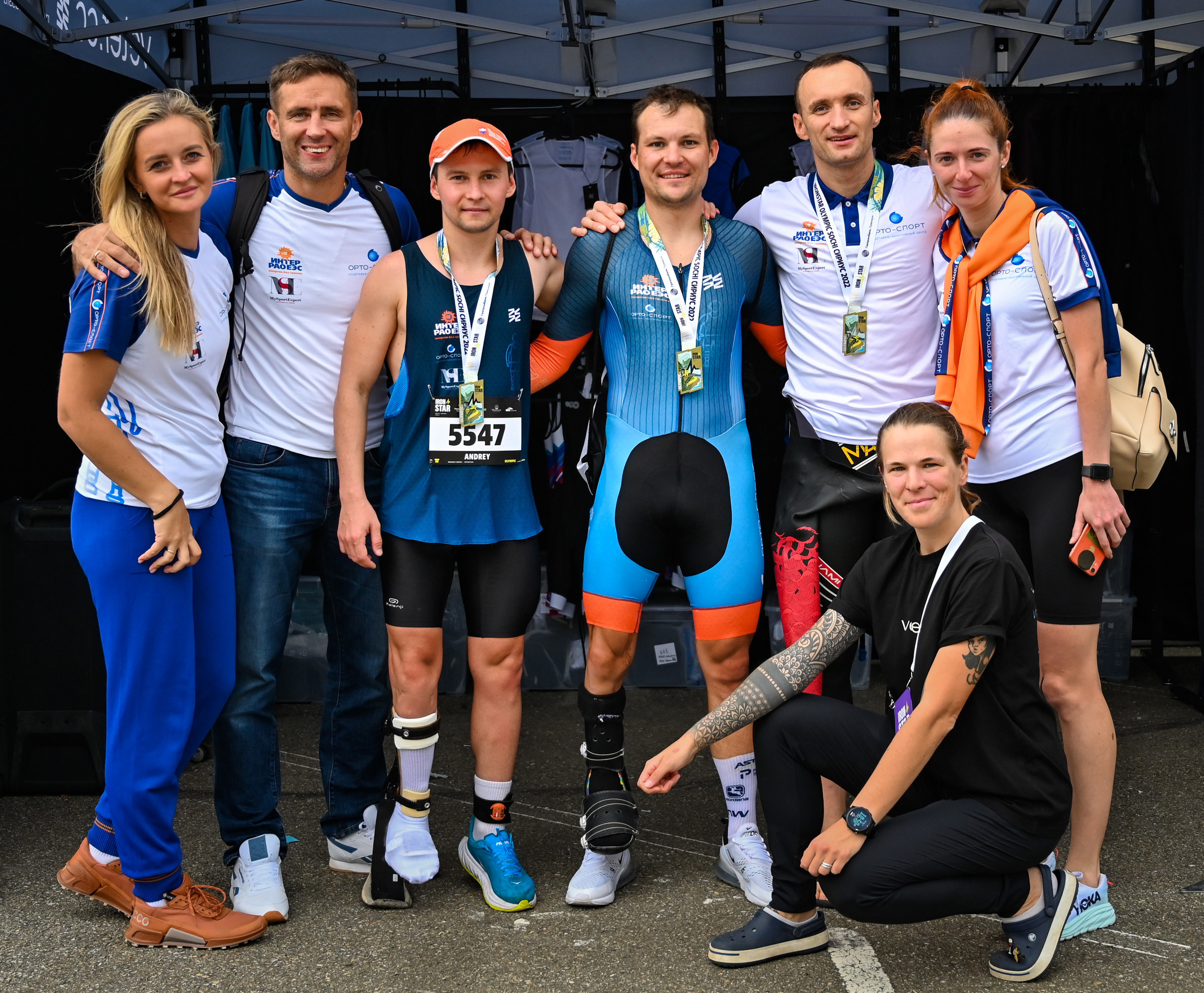 Команда «Орто-Спорт» ДЕНЬ IRONSTAR SPRINT & OLYMPIC SOCHI СИРИУС. Фотографирую счастливых людей в Сочи