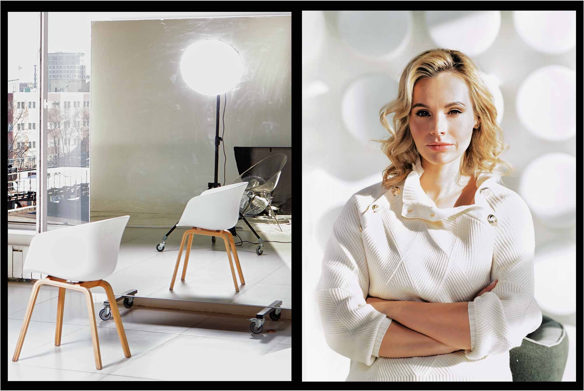 студийная фотосъемка, портрет в студии, power-dressing, позирование