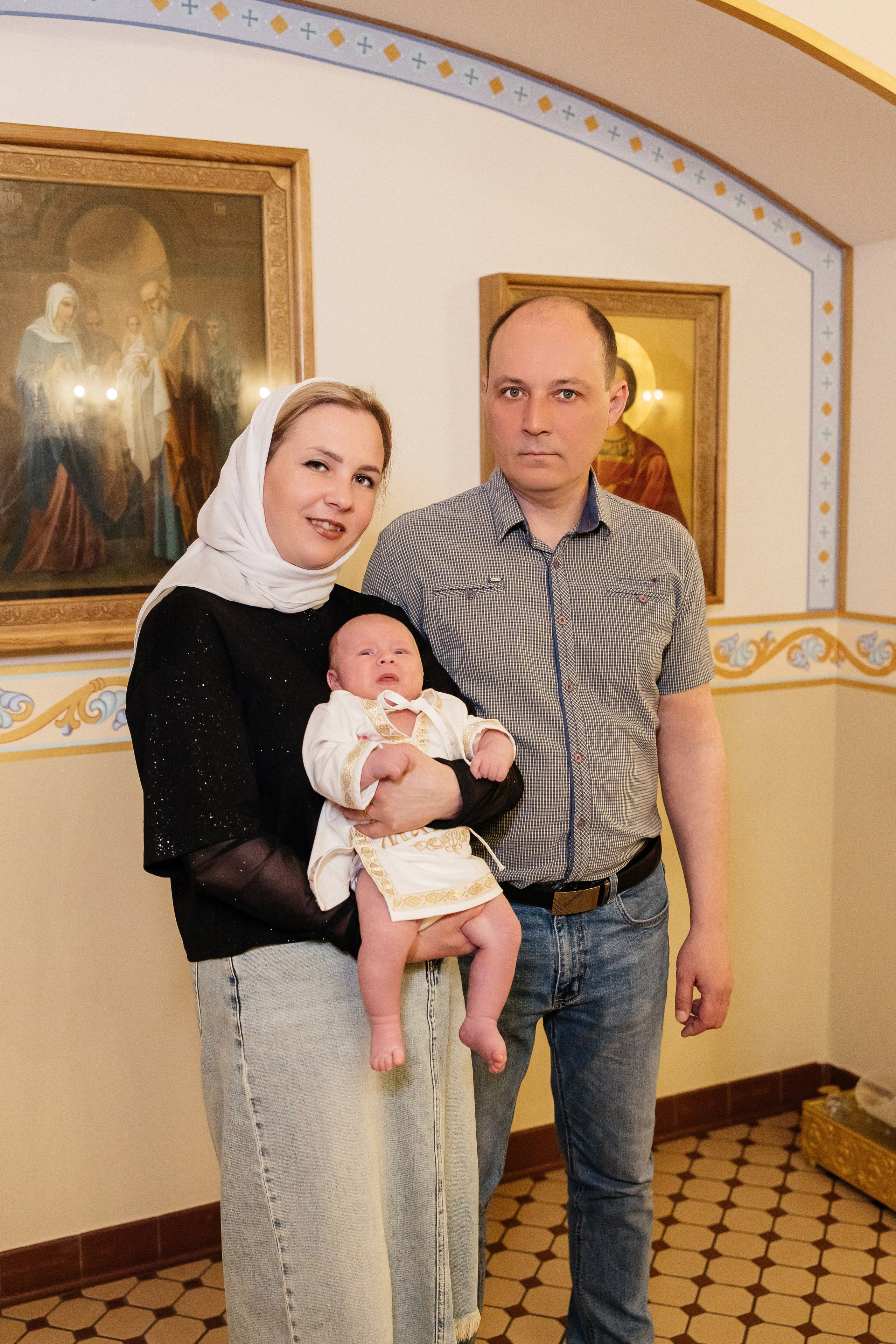 Таинство Крещения Максима и Александра. Храм Покрова Пресвятой Богородицы