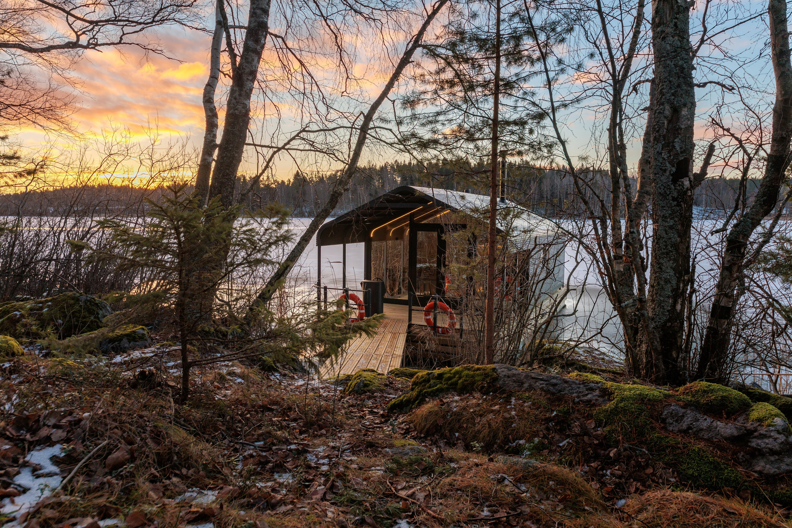 Баня на воде, Карелия
