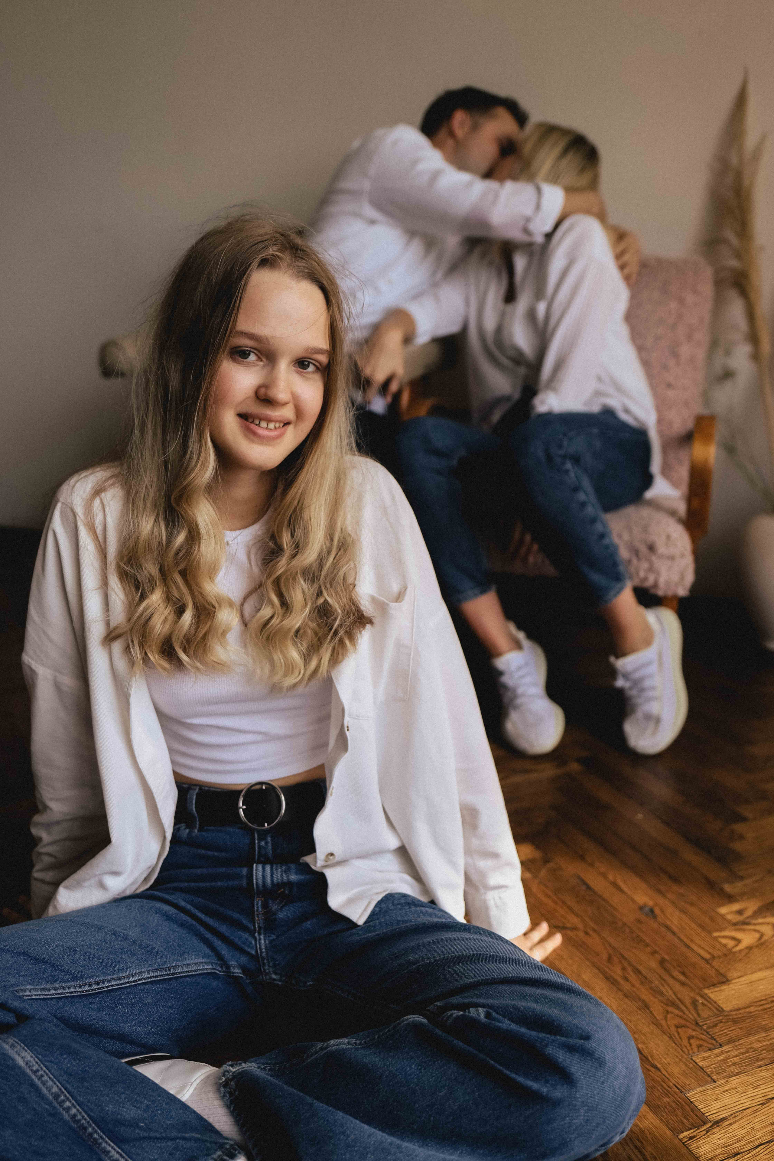 Семья в студии. Семейный фотограф в Москве