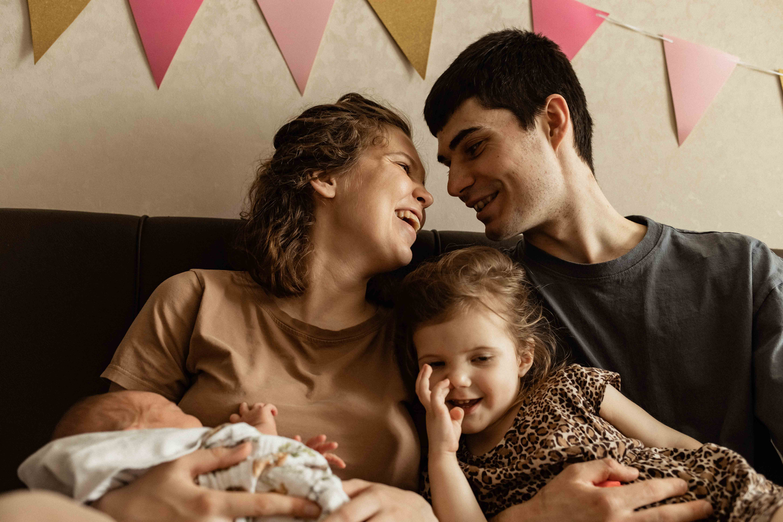 Анастасия, Сергей, Мира и Лиза. Семейный фотограф в Москве