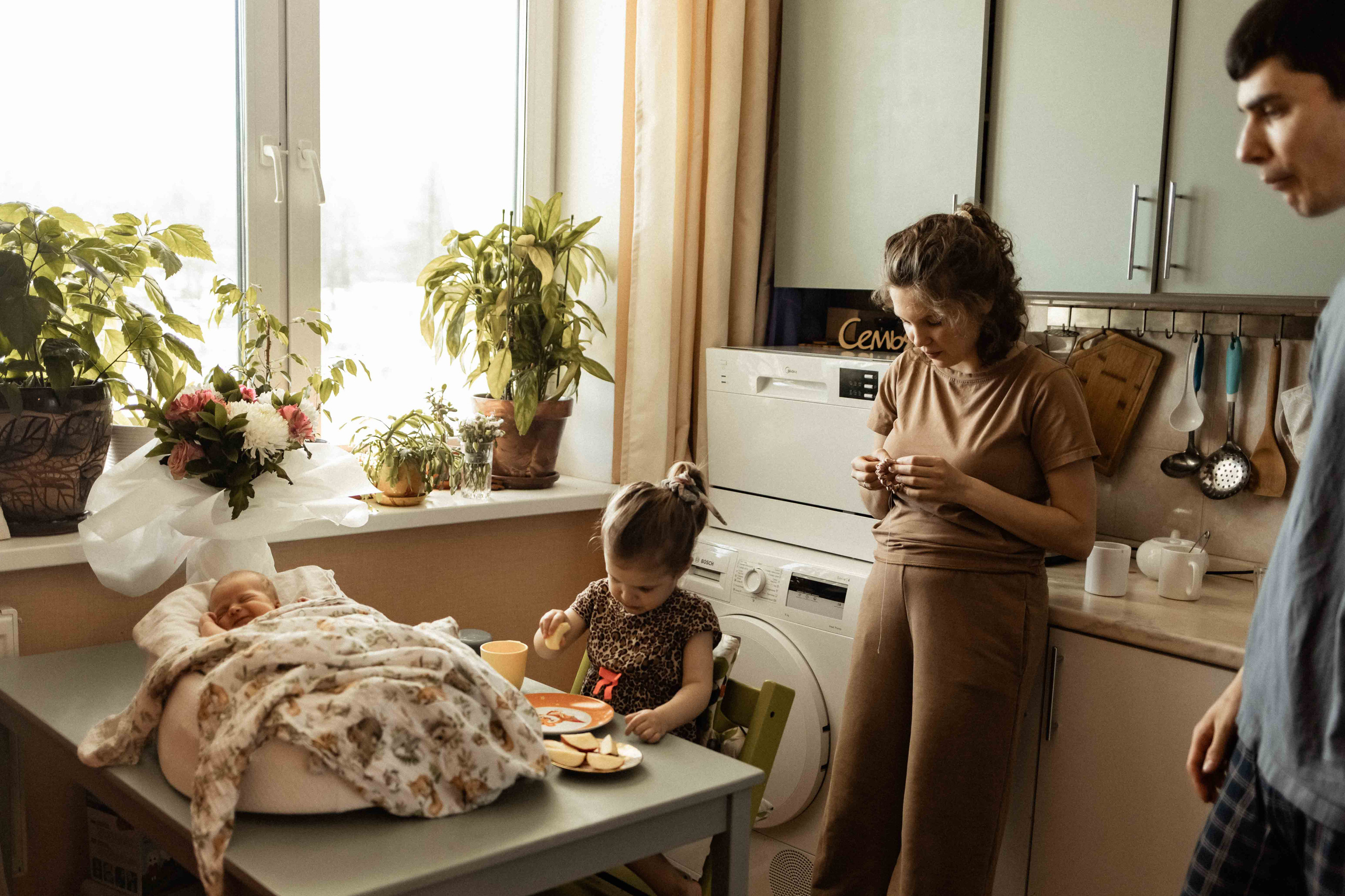 Анастасия, Сергей, Мира и Лиза. Семейный фотограф в Москве