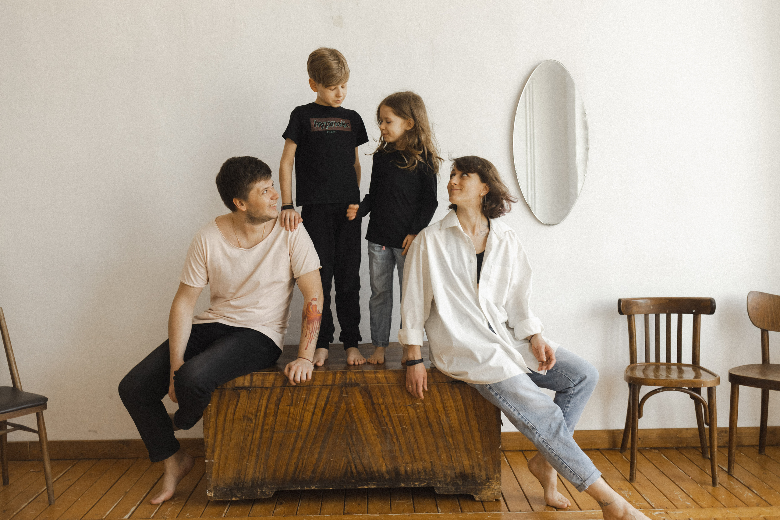 Женя, Паша, Таня и Егор. Семейный фотограф в Москве