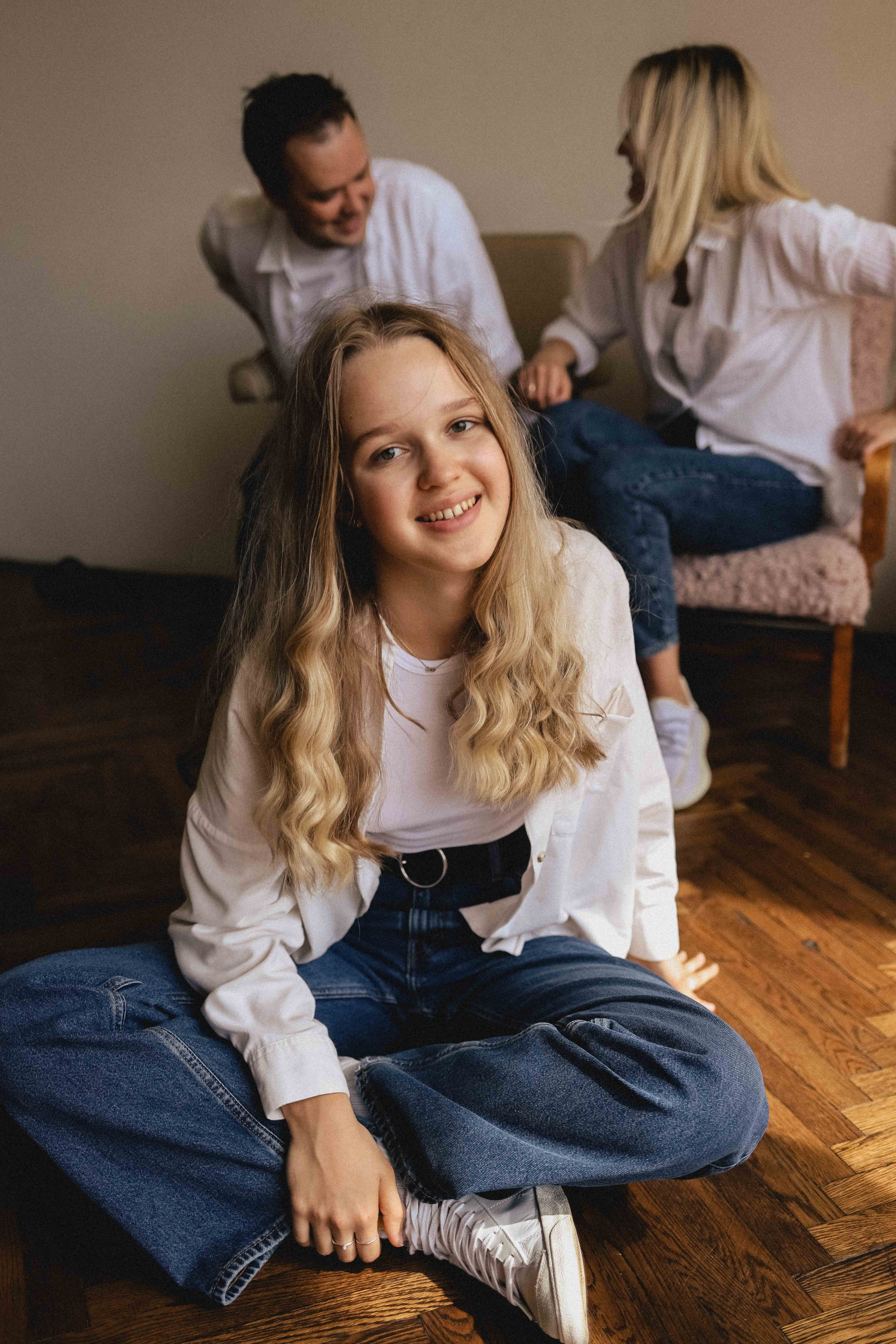 Семья в студии. Семейный фотограф в Москве