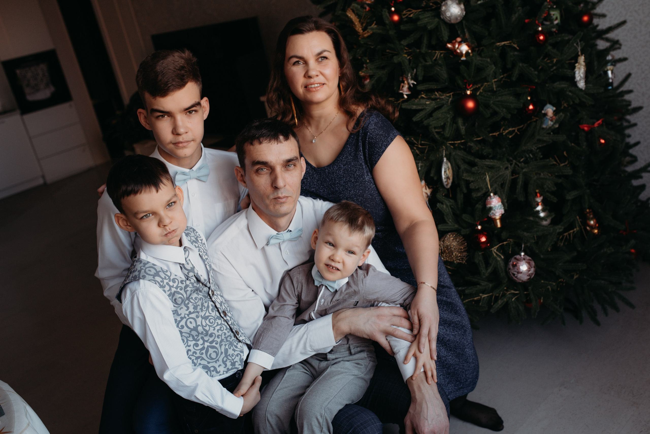 Юлия, Алексей, Тихон, Трофим и Потап. Семейный и детский фотограф в Новосибирске и Краснообске — Анна Ким