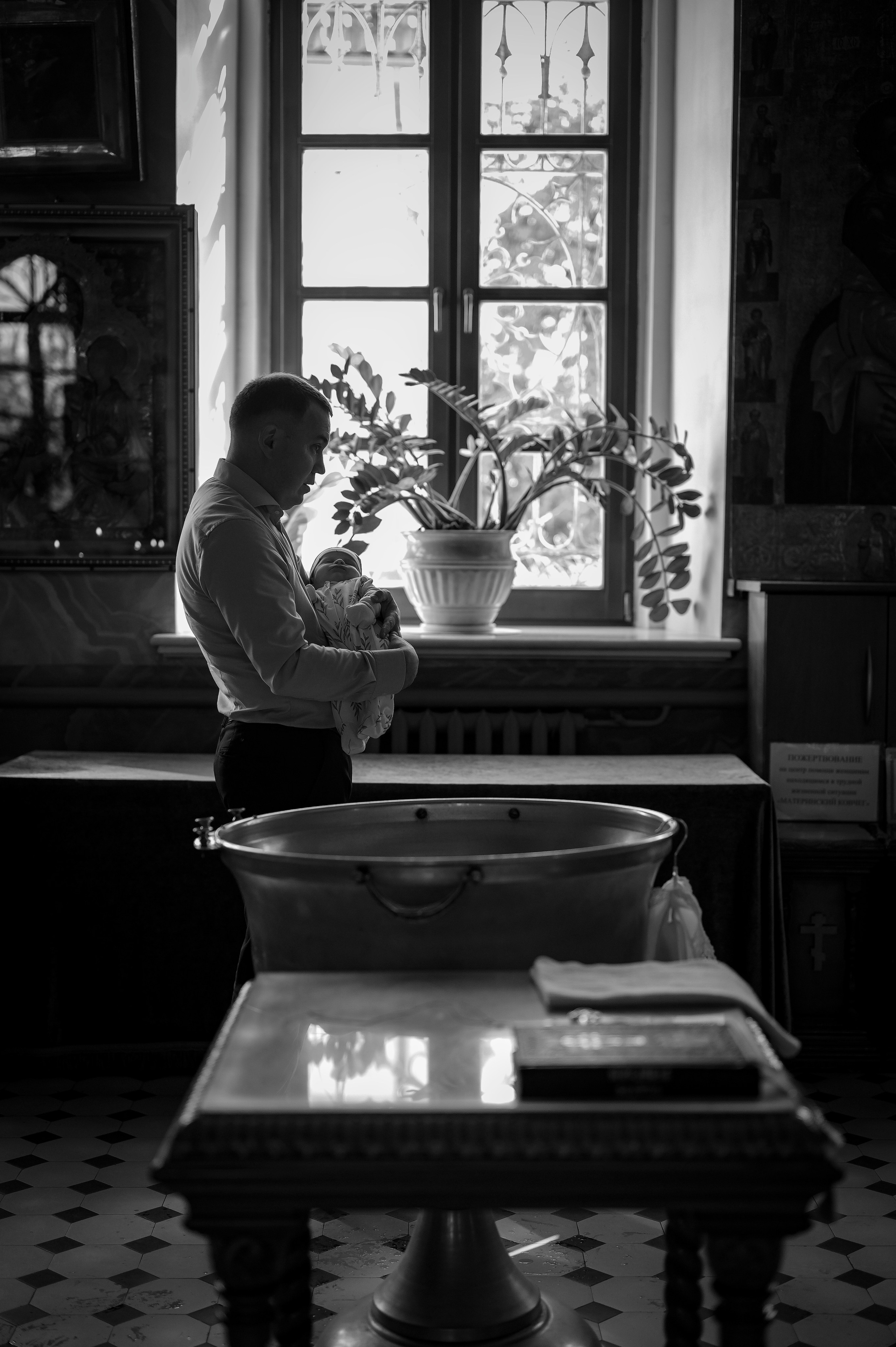 Таинство крещения. Фотограф новорождённых, семейный, школьный в городе Калуге Евгения