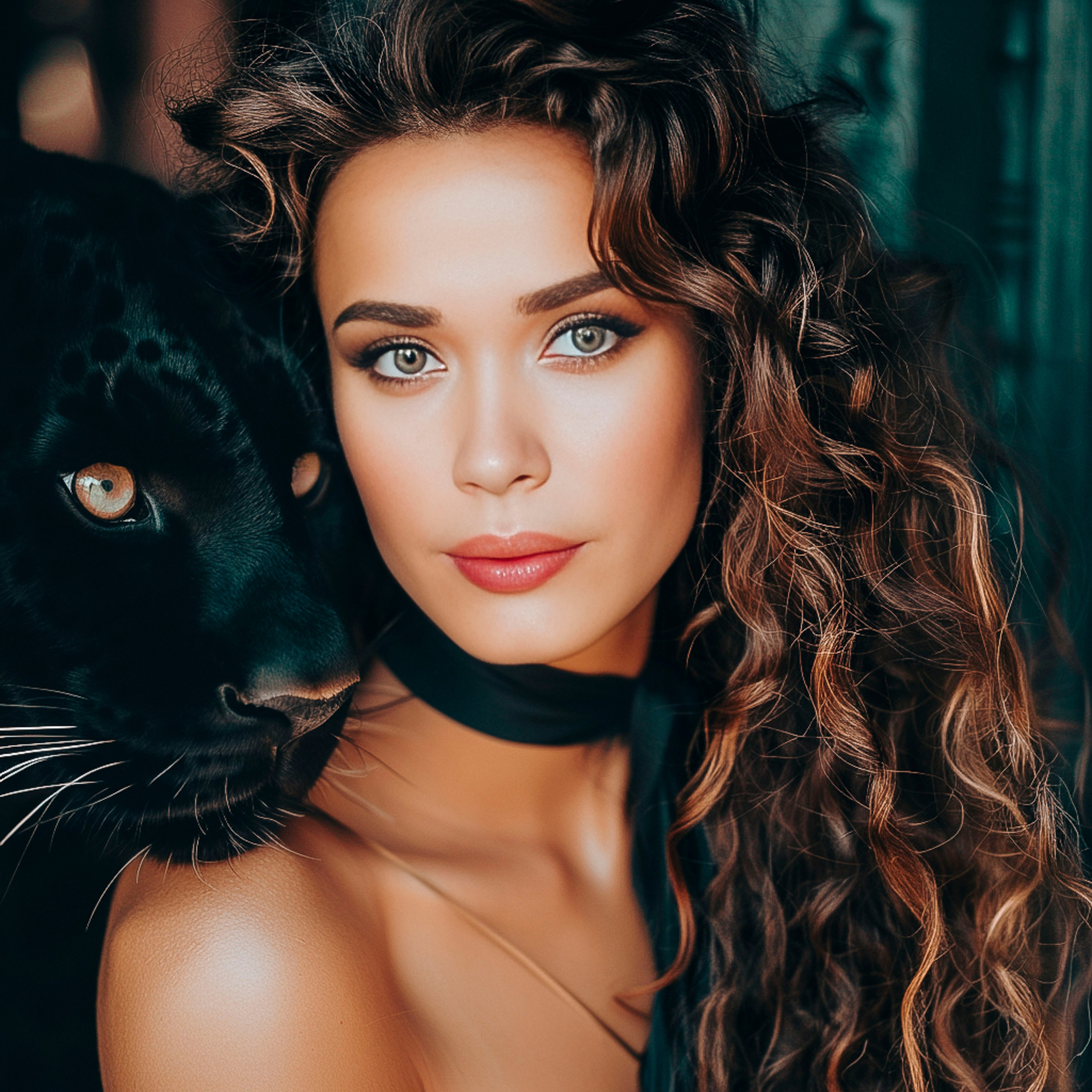 Нейрофотосессия для Эллады. Девушка с пантерой. ФотоХудожник Харитонова Ирина г. Санкт-Петербург