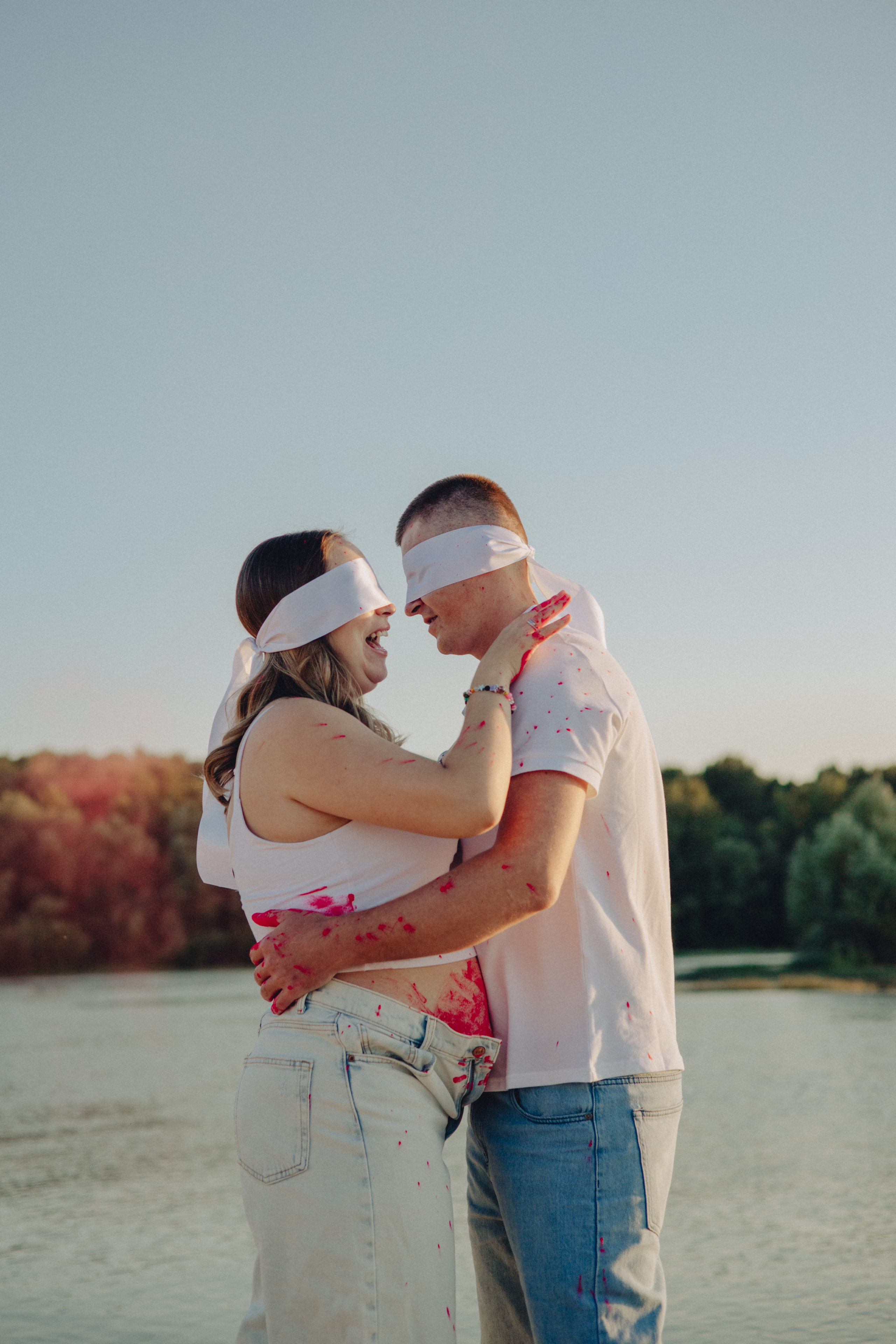 Для Насти | гендер-пати на пляже🩷💙. Портретный фотограф в Новосибирске