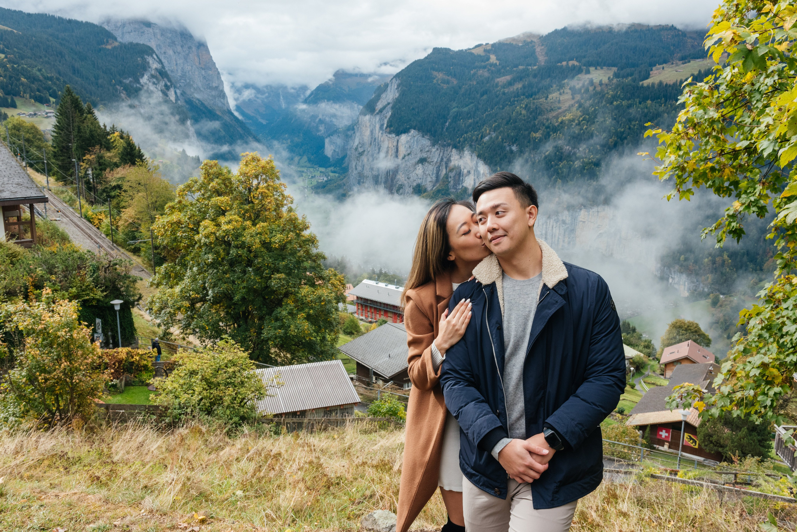 Tina & Wesley (Wengen, Lauterbrunnen). Photographer in Interlaken area