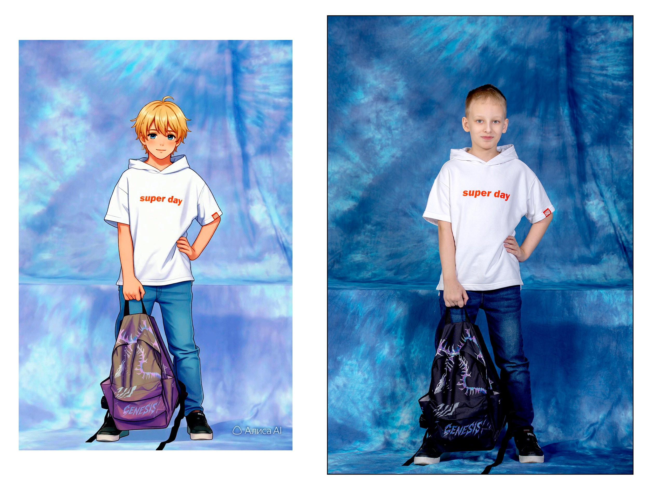 4А в СТУДИИ + АНИМЕ от ИИ Алиса. Семейный фотограф в Новороссийске Игорь Белослюдцев