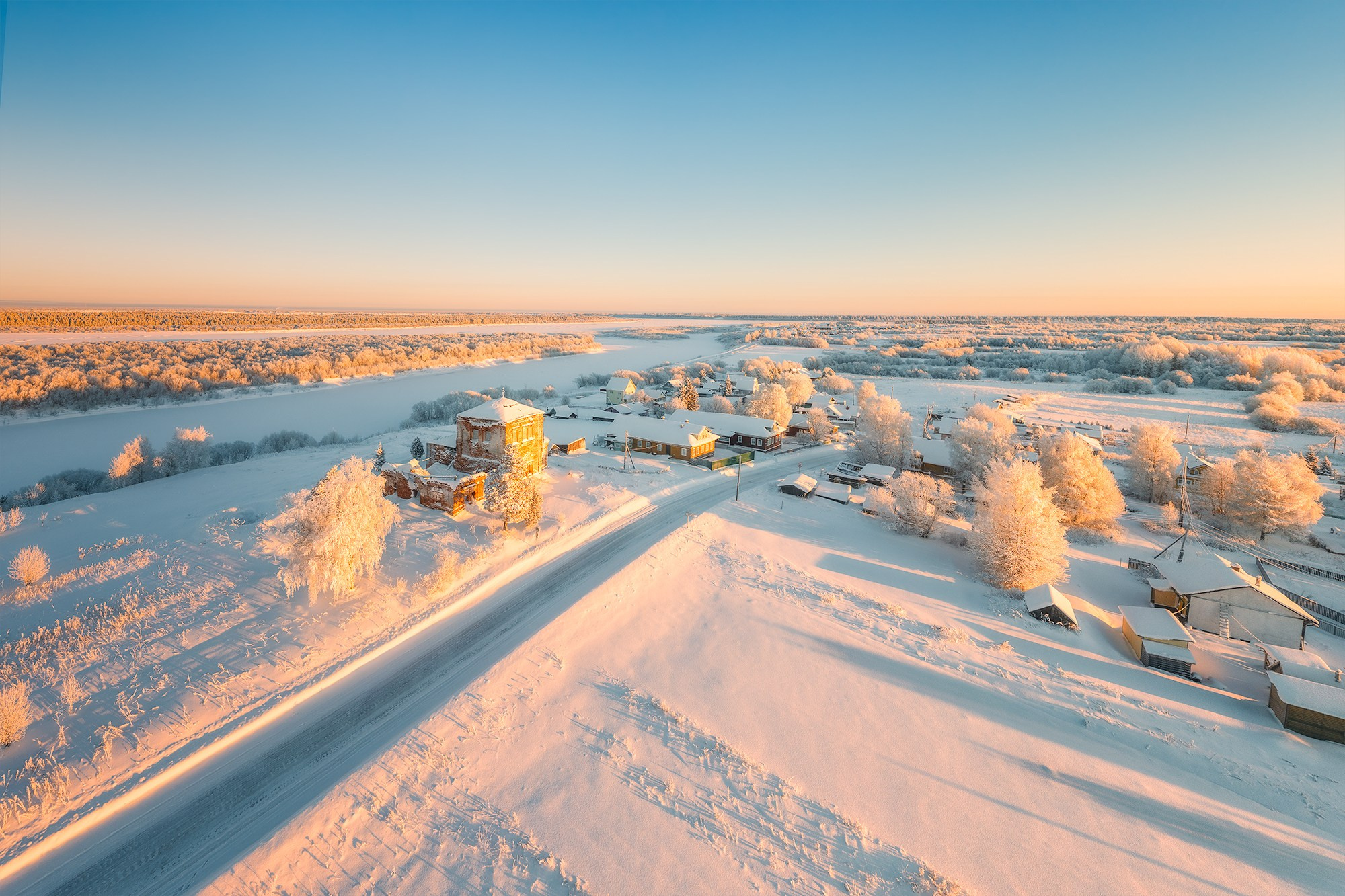 Пейзаж. Аэросъемка в Архангельске, Александр Ермолин