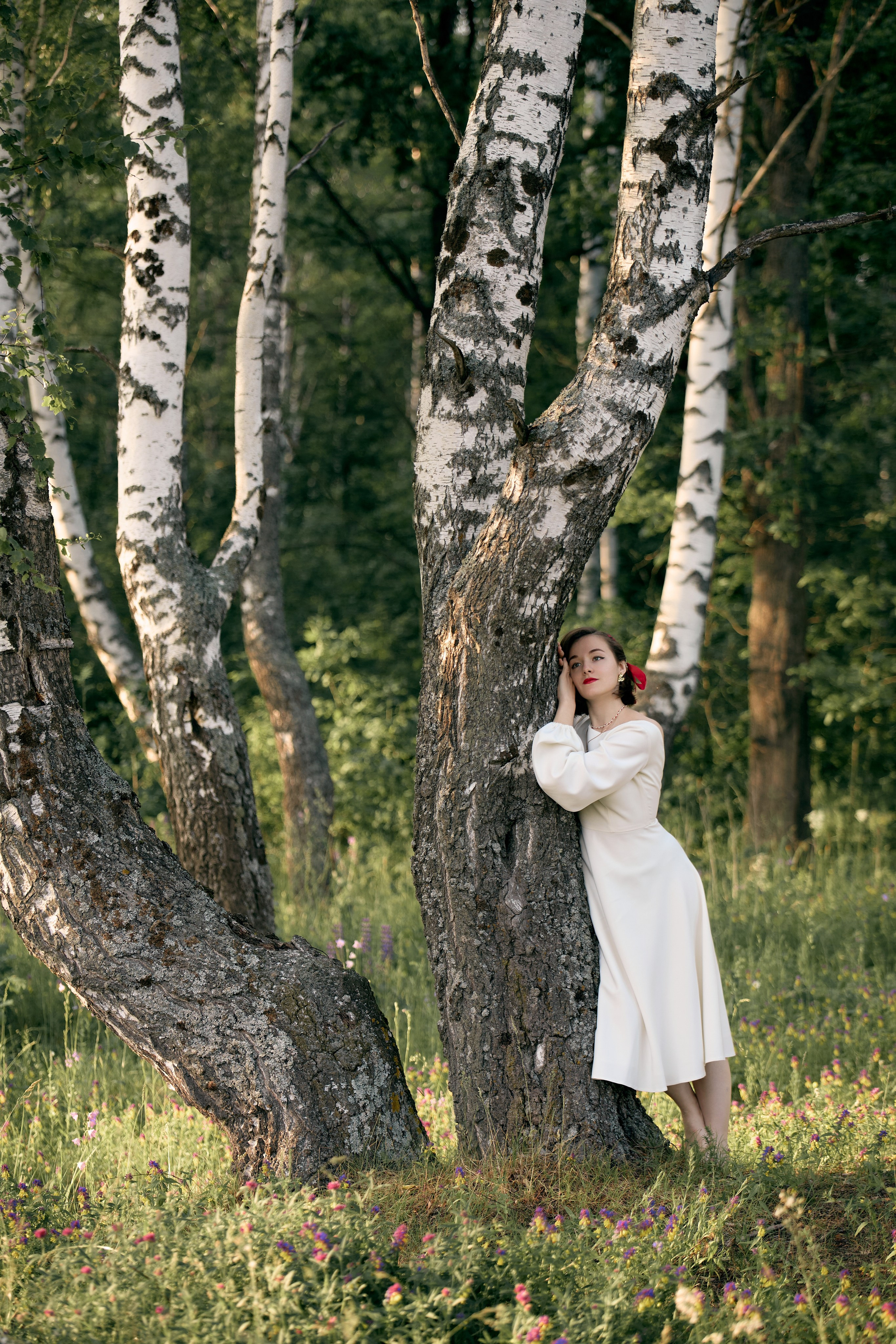 Фотосессия в роще для группы девушек. Фотограф в Дивеево