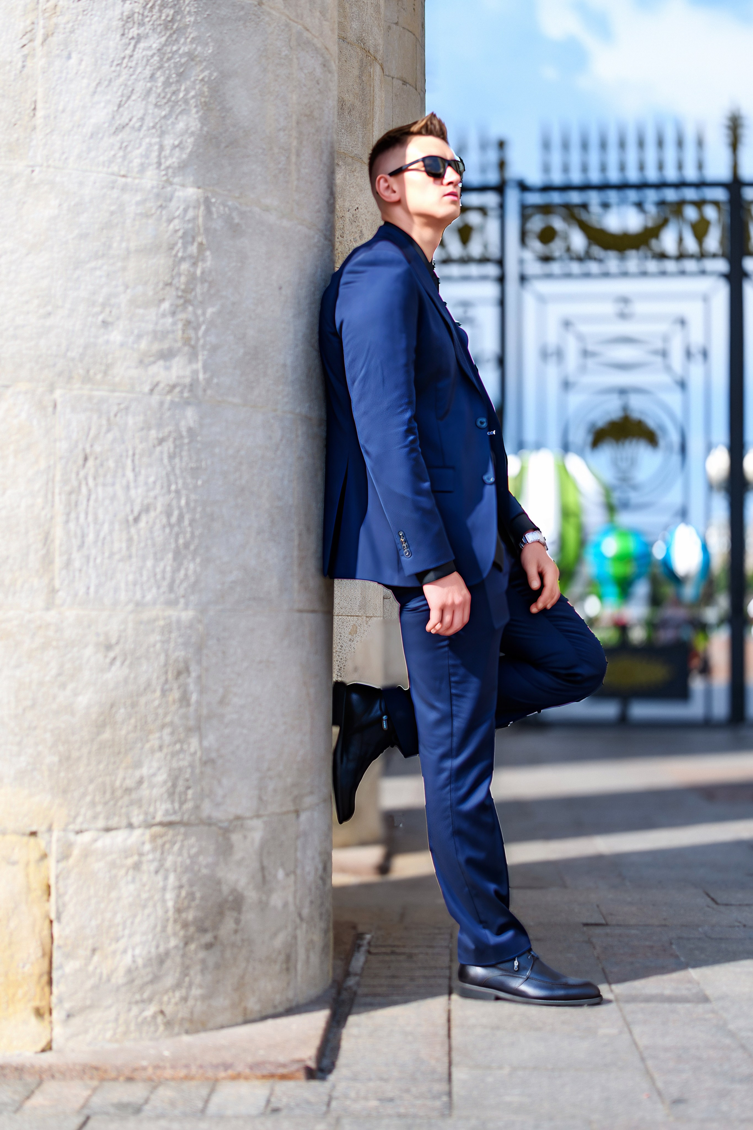 Мужская портретная фотосессия в Москве в парке Горького