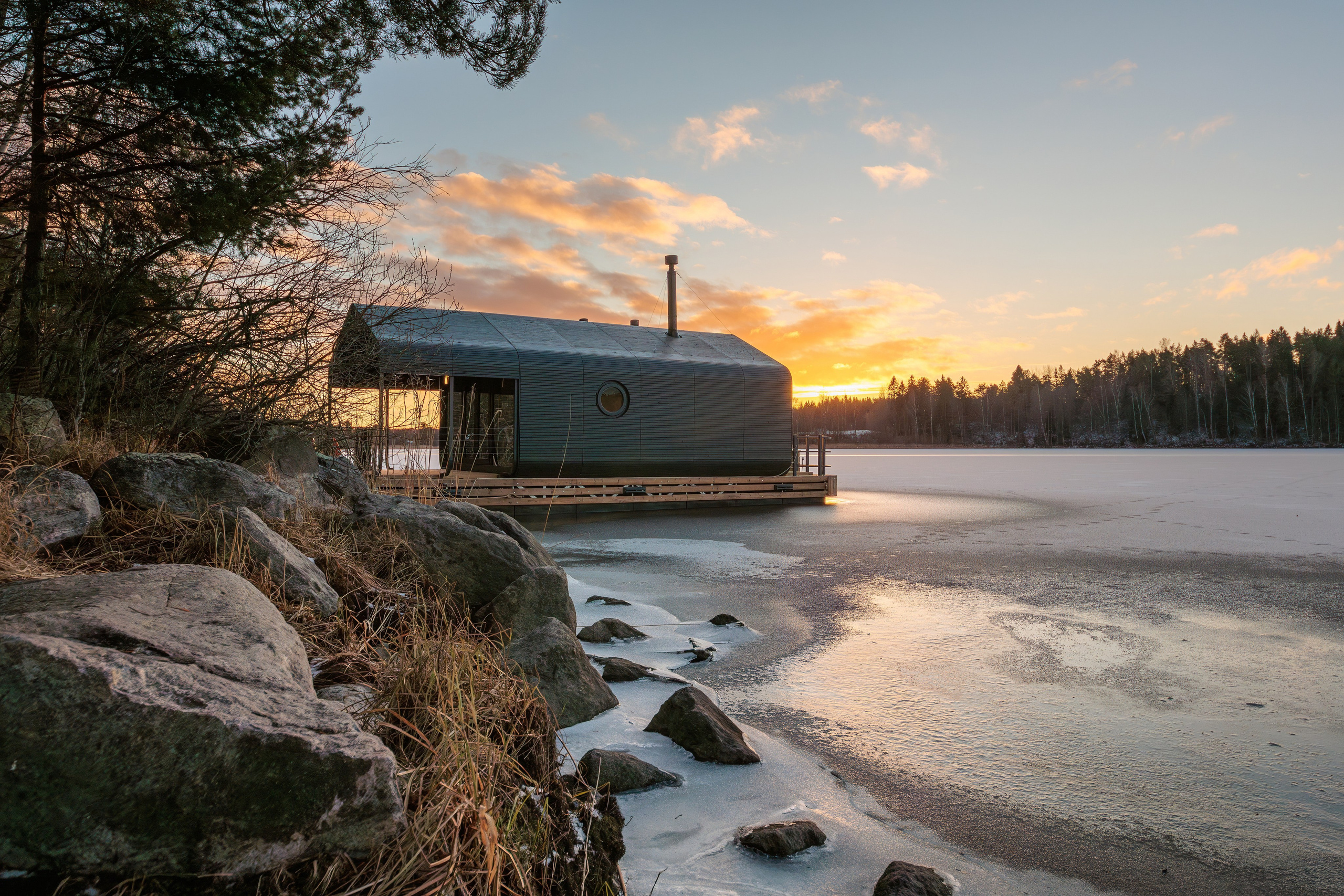 Баня на воде, Карелия