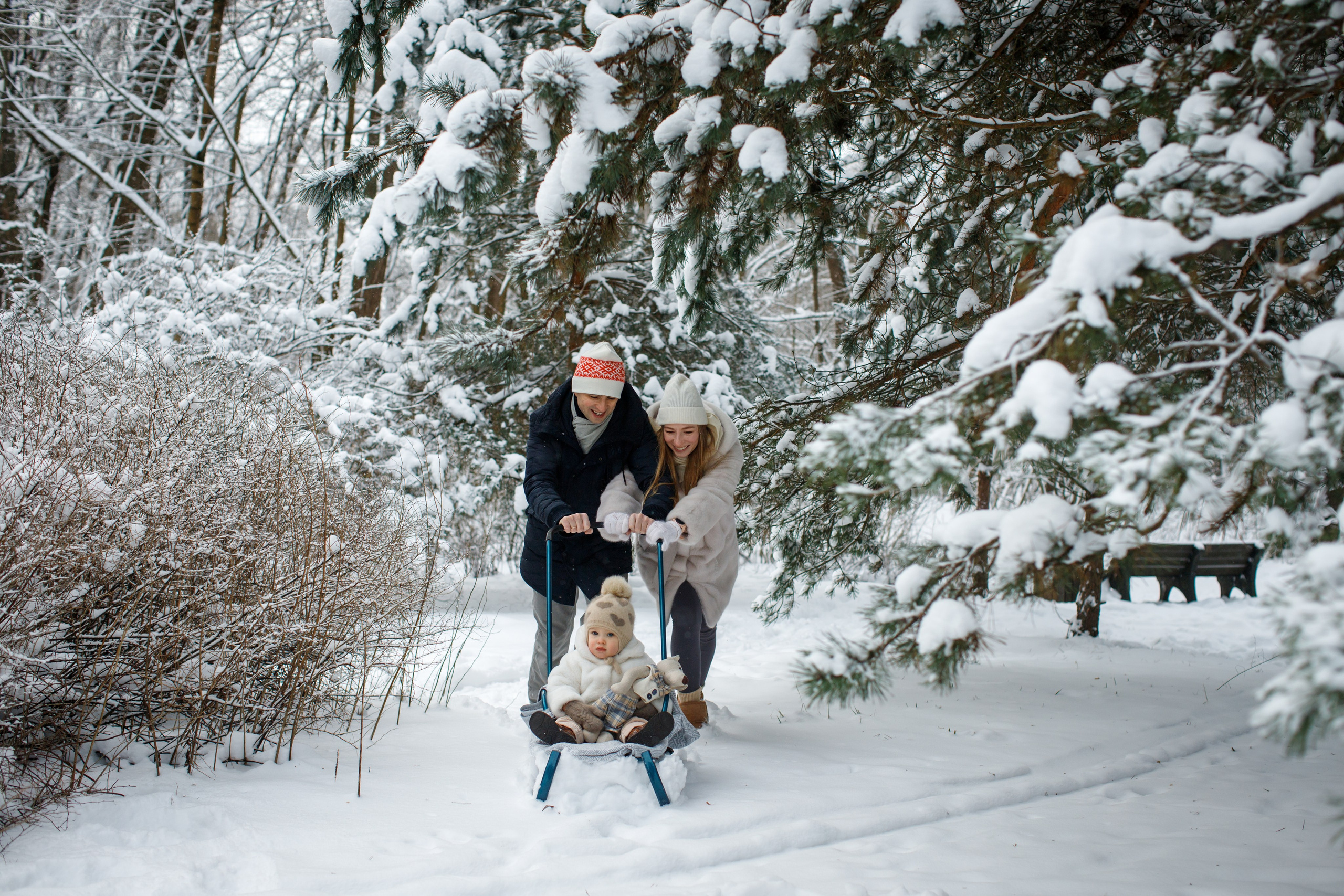 Зимние объятия. Детский и семейный фотограф Мария Киселёва. Москва