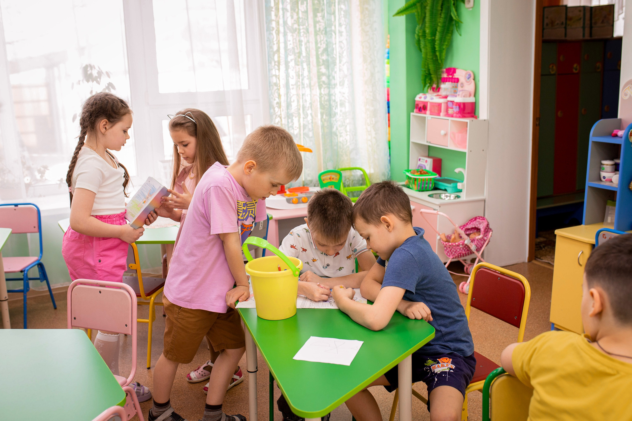 Степа, Даша и Алиса в детском саду. Семейный и детский фотограф город Тында Дарья