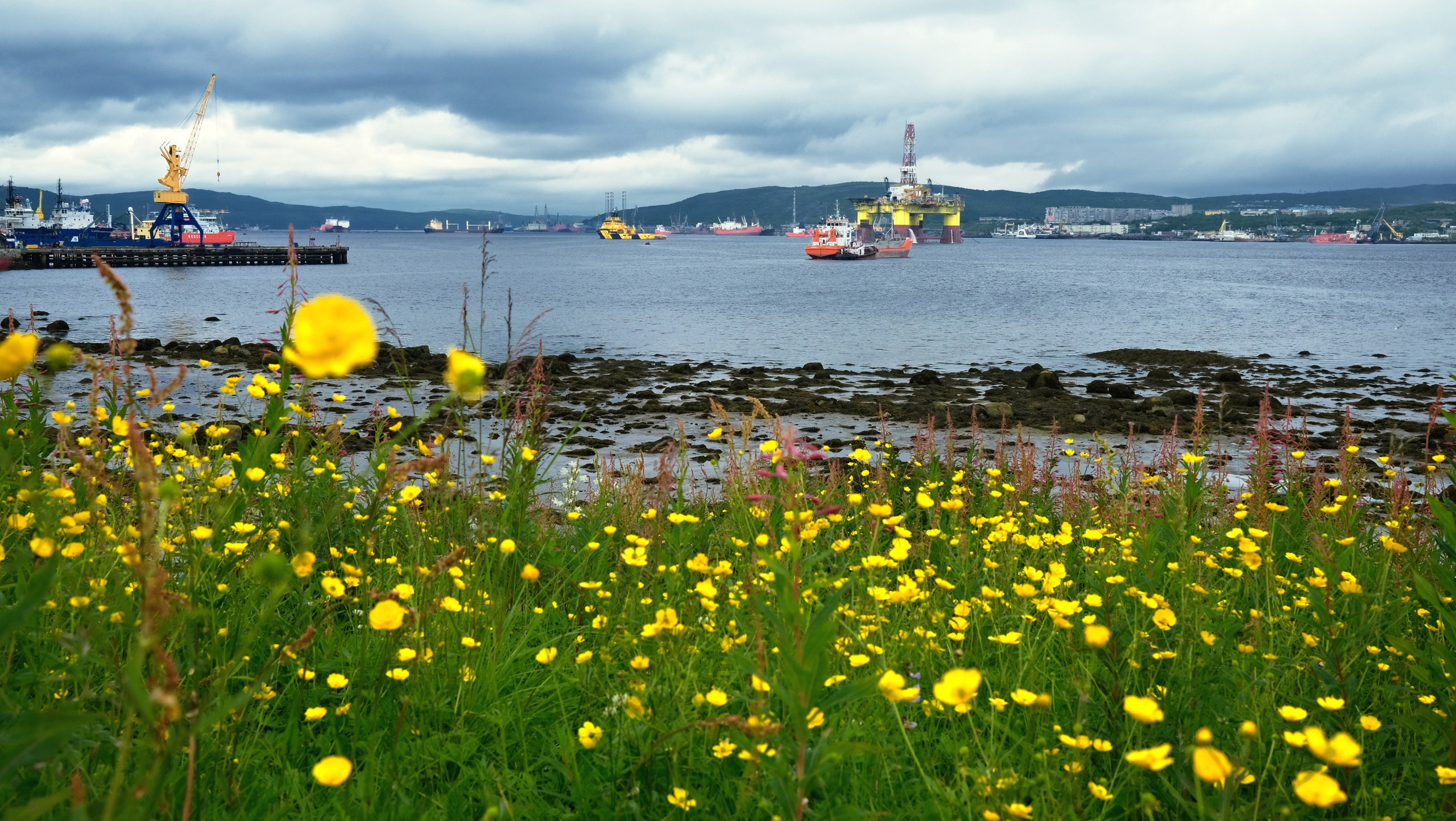 Мурманск. Пейзажи Крайнего Севера. Баренцево море, Рыбачий, Средний, Немецкий