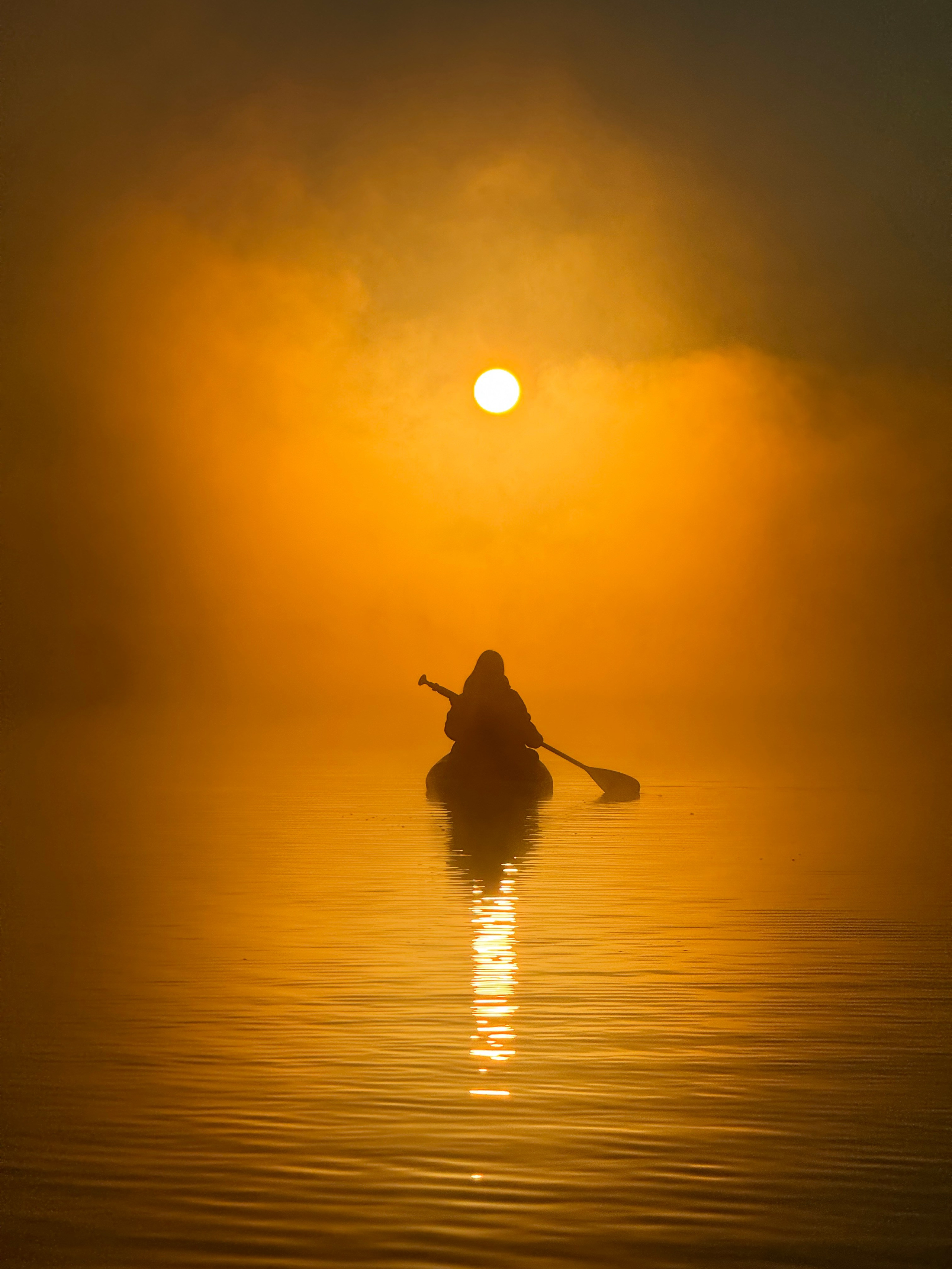 Рассвет на сапах на Ольховом озере