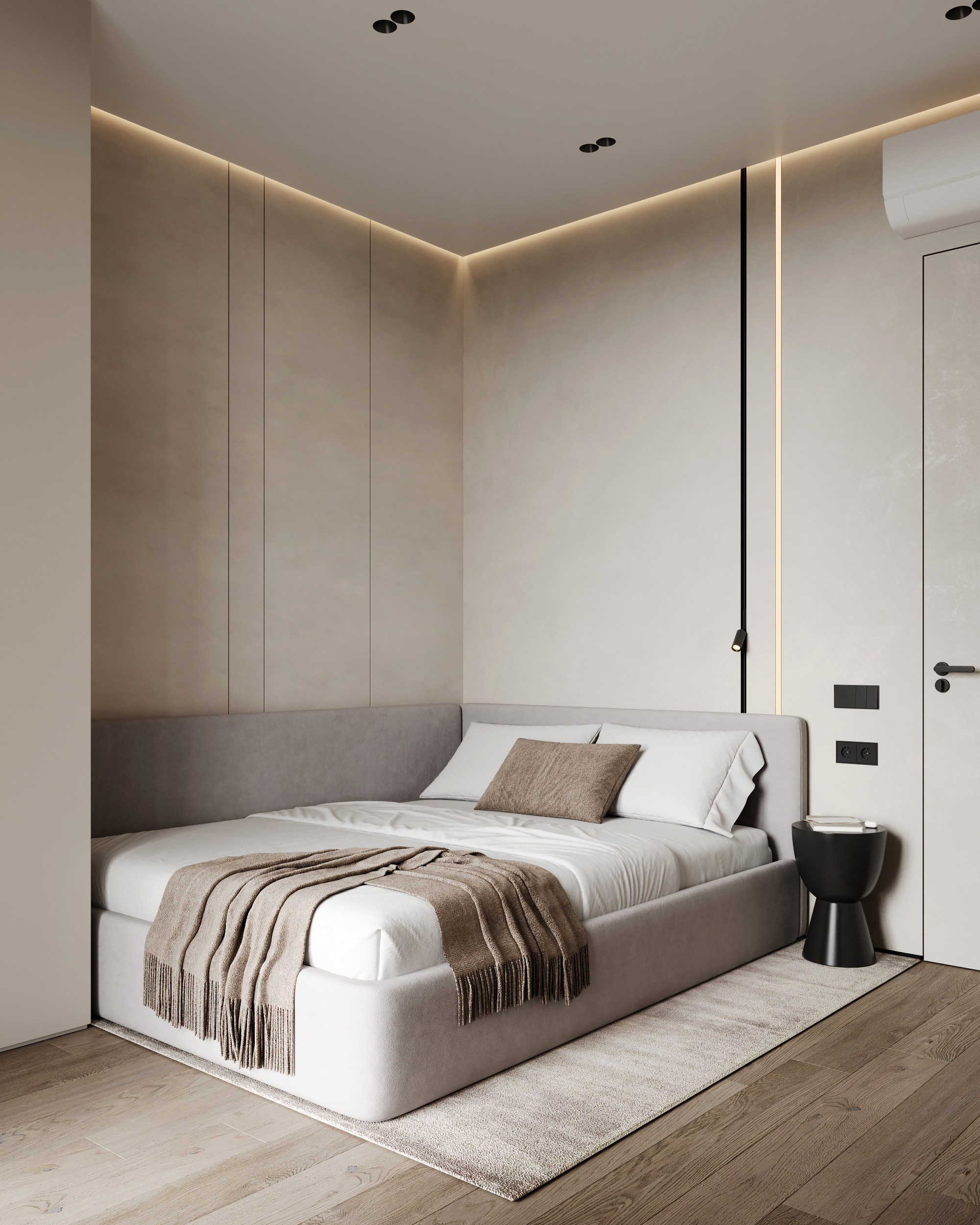 Bottle and Beige. Дизайн интерьера | 3D визуализация | Миланская Марина