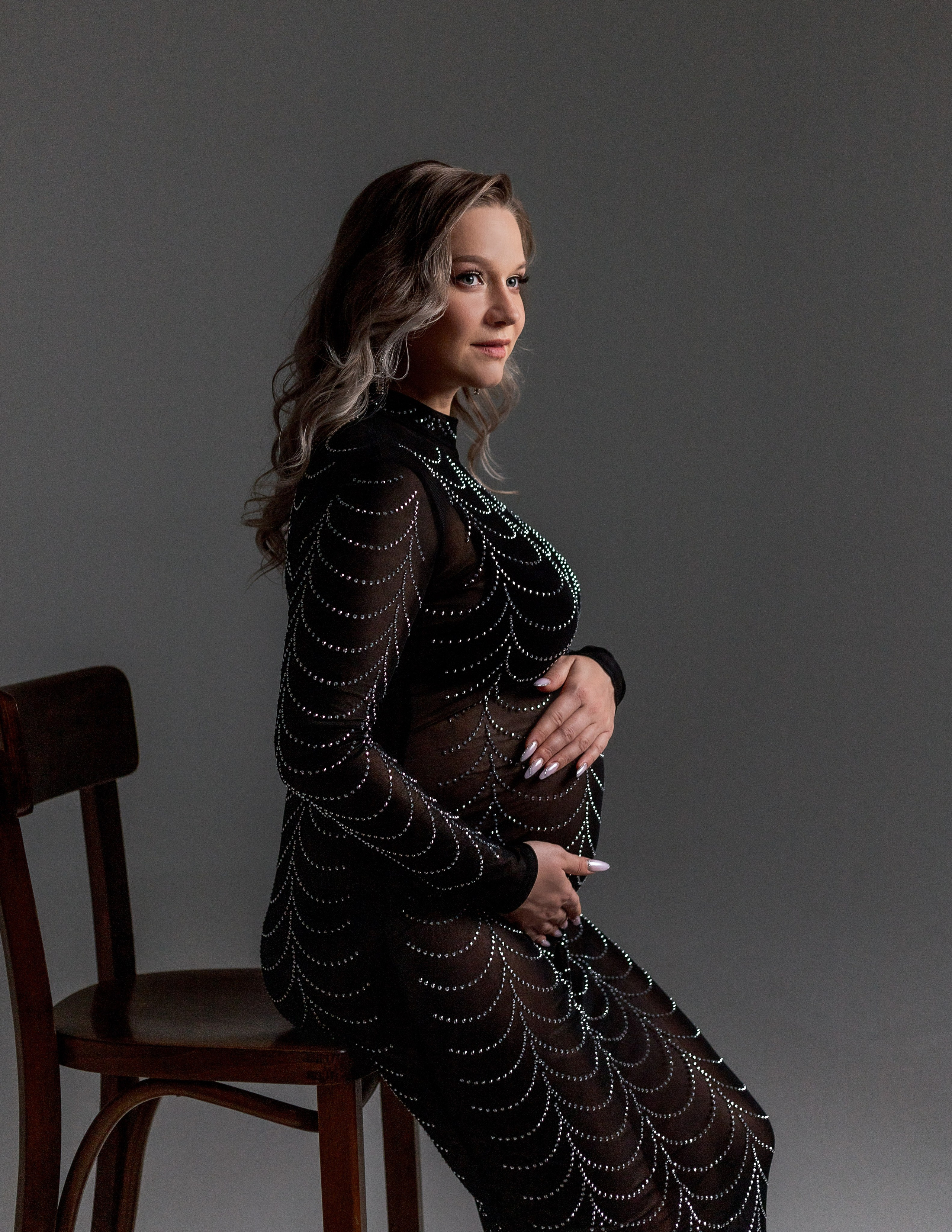 Девять месяцев до встречи с малышом, красивая фотосессия беременности. Фотограф Ольга Баранова