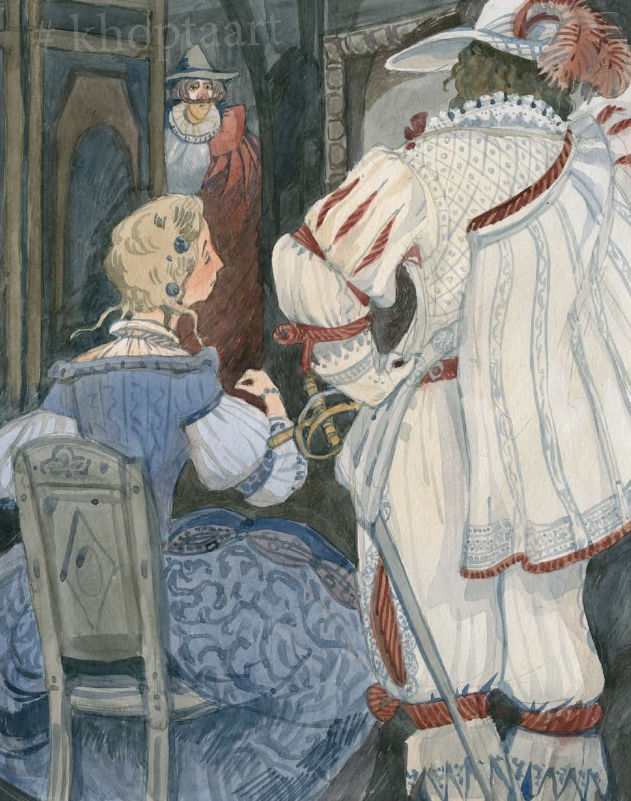 Иллюстрации Анны Хопта к роману Т.Готье "Капитан Фракасс". Художник Анна Хопта