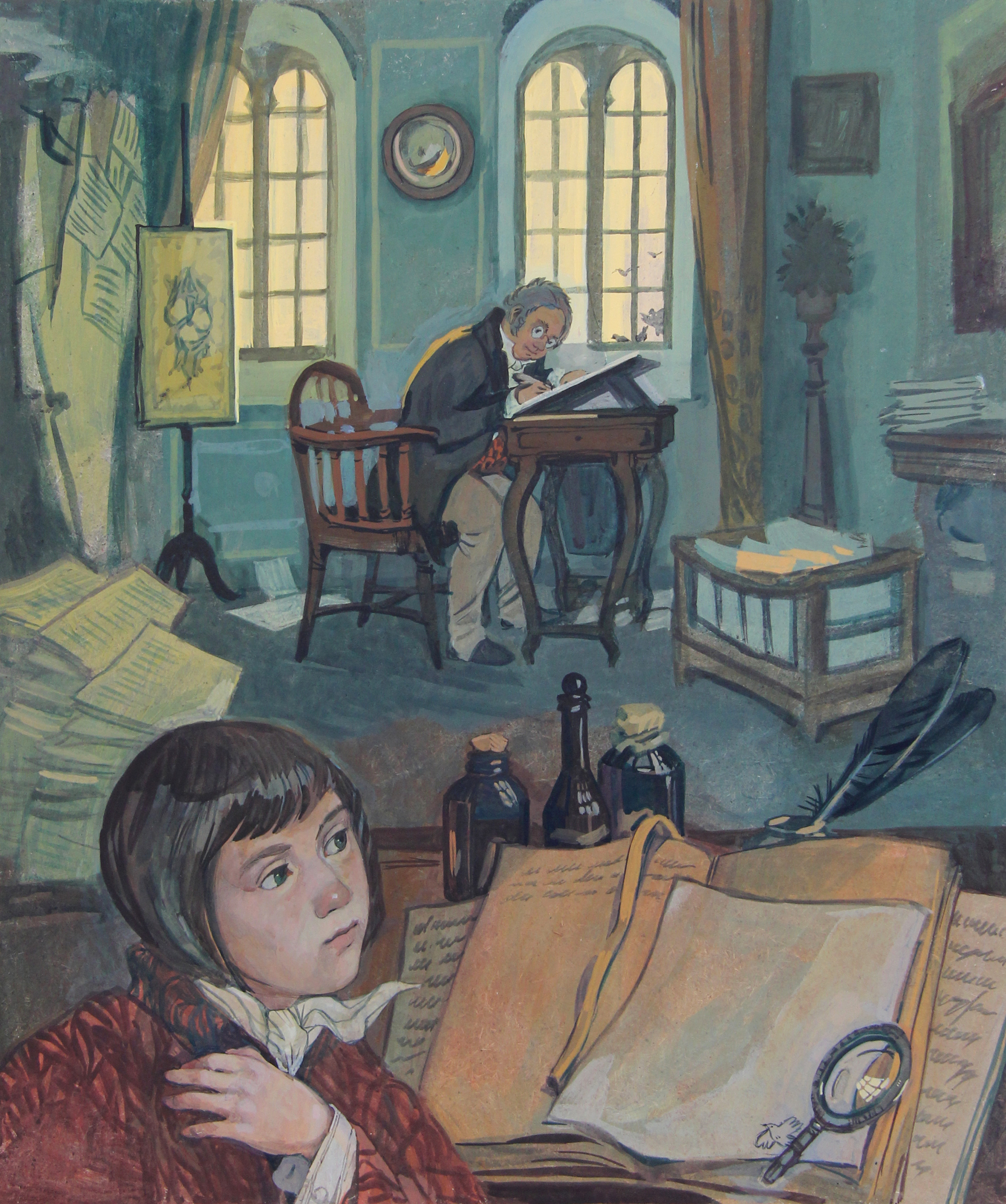 'David Copperfield' by Ch.Dickens. Artist Anna Khopta. Oil and Acrylic Paintings. Moscow