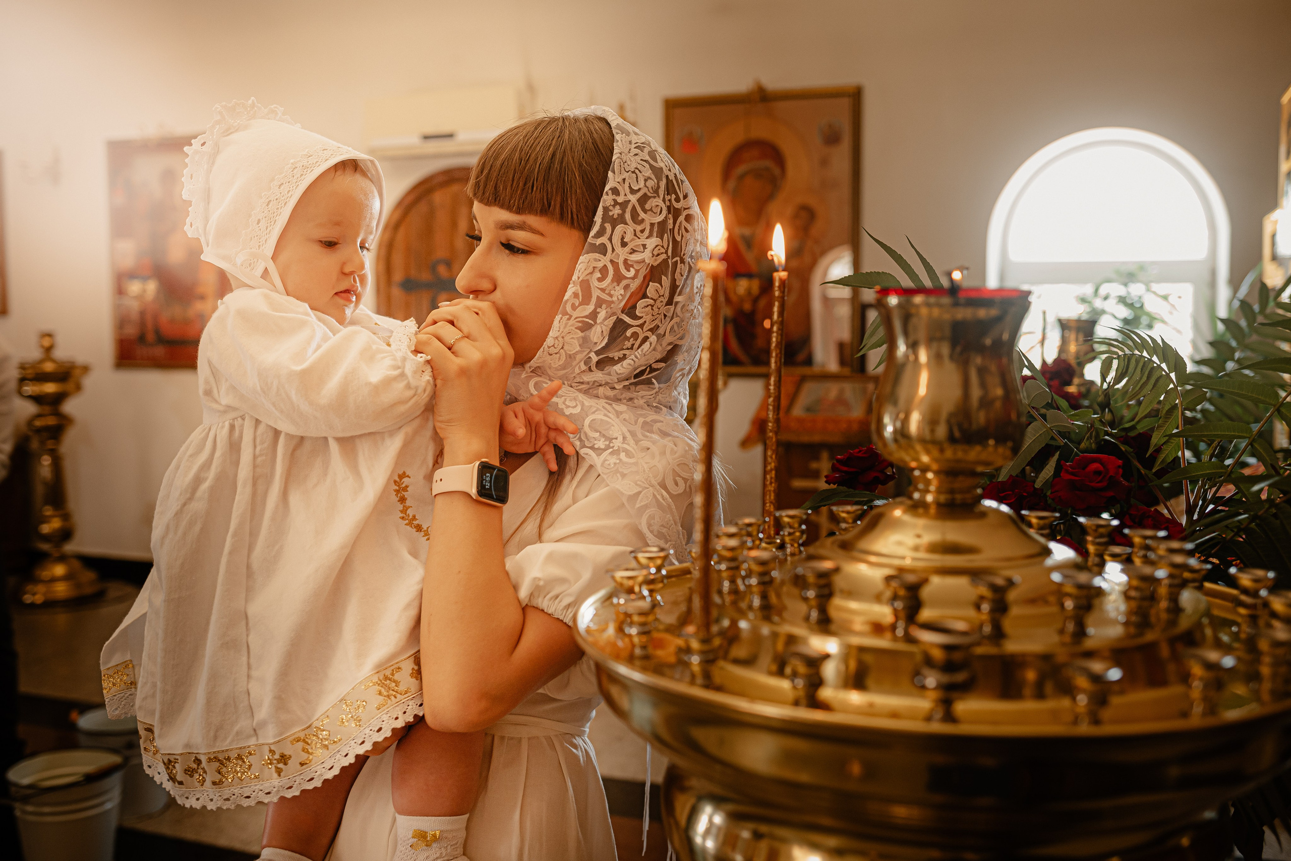 Крещение. Посёлок М. Горький. Свято — Пантелеимоновский храм. Свадебный фотограф Кропоткин Краснодар