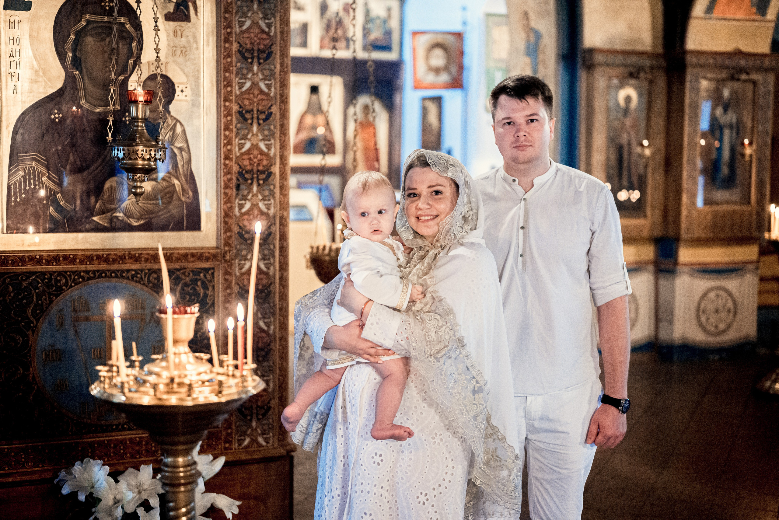 Крещение Александра. Семейный и детский фотограф Москва
