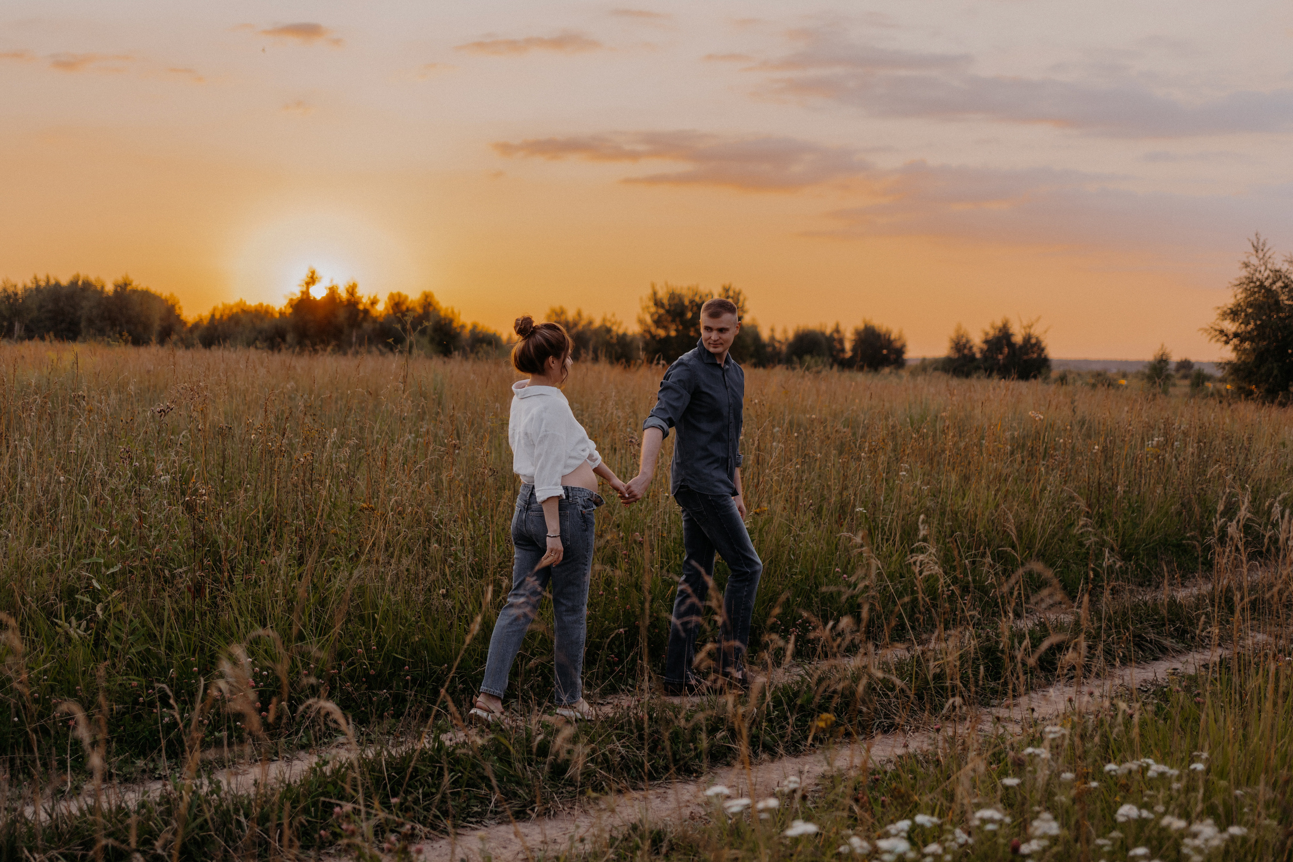 Фотосессия беременности в Новом Домодедово. Семейный фотограф в Москве и в Домодедово Екатерина Патракова