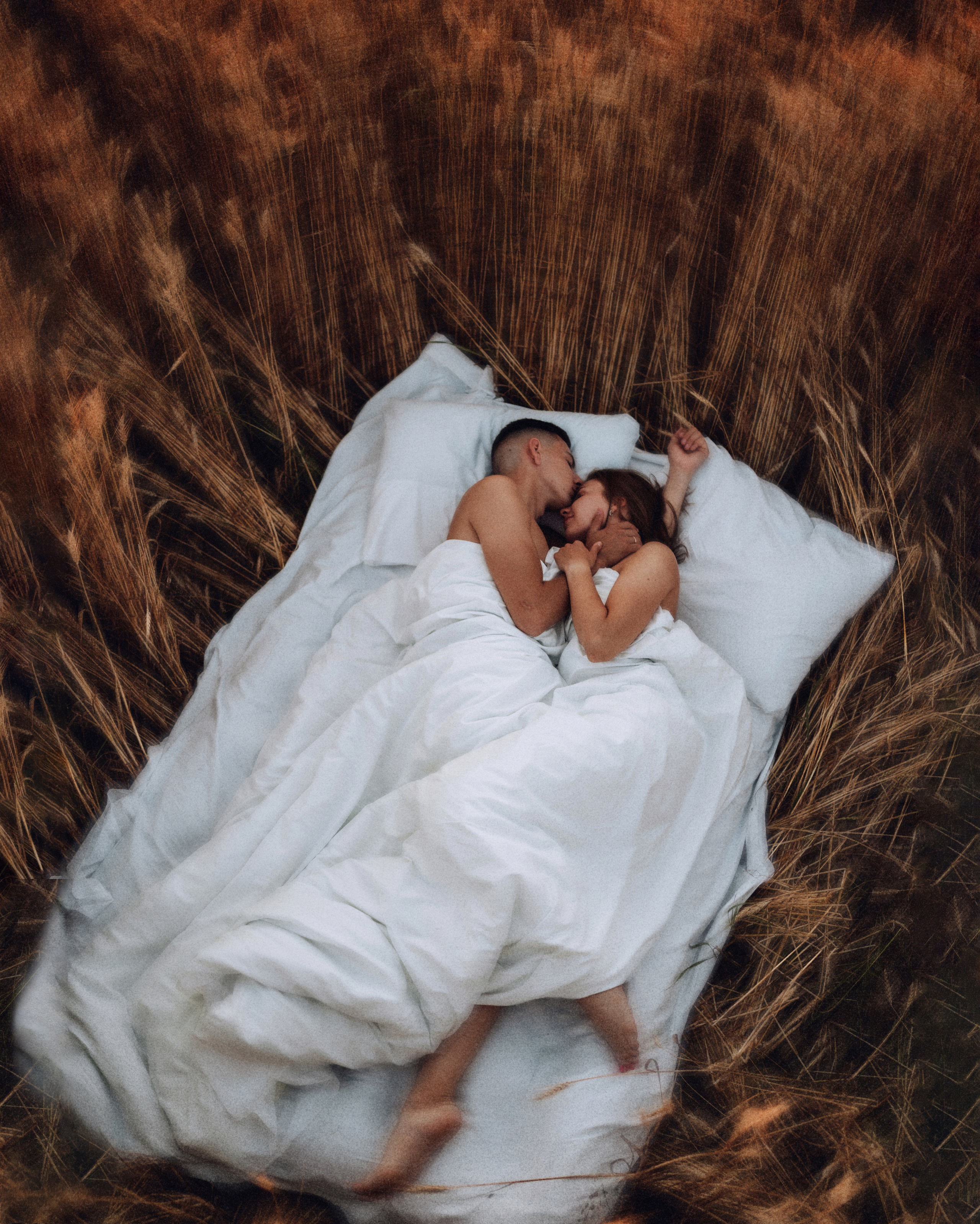 Влюбленная пара в пшеничном поле. Семейный фотограф в Москве и в Домодедово Екатерина Патракова