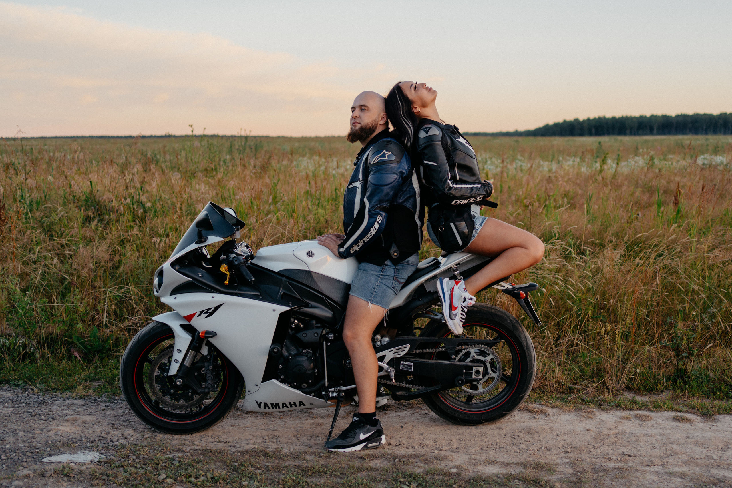 Лавстори на мотоциклах. Семейный фотограф в Москве и в Домодедово Екатерина Патракова