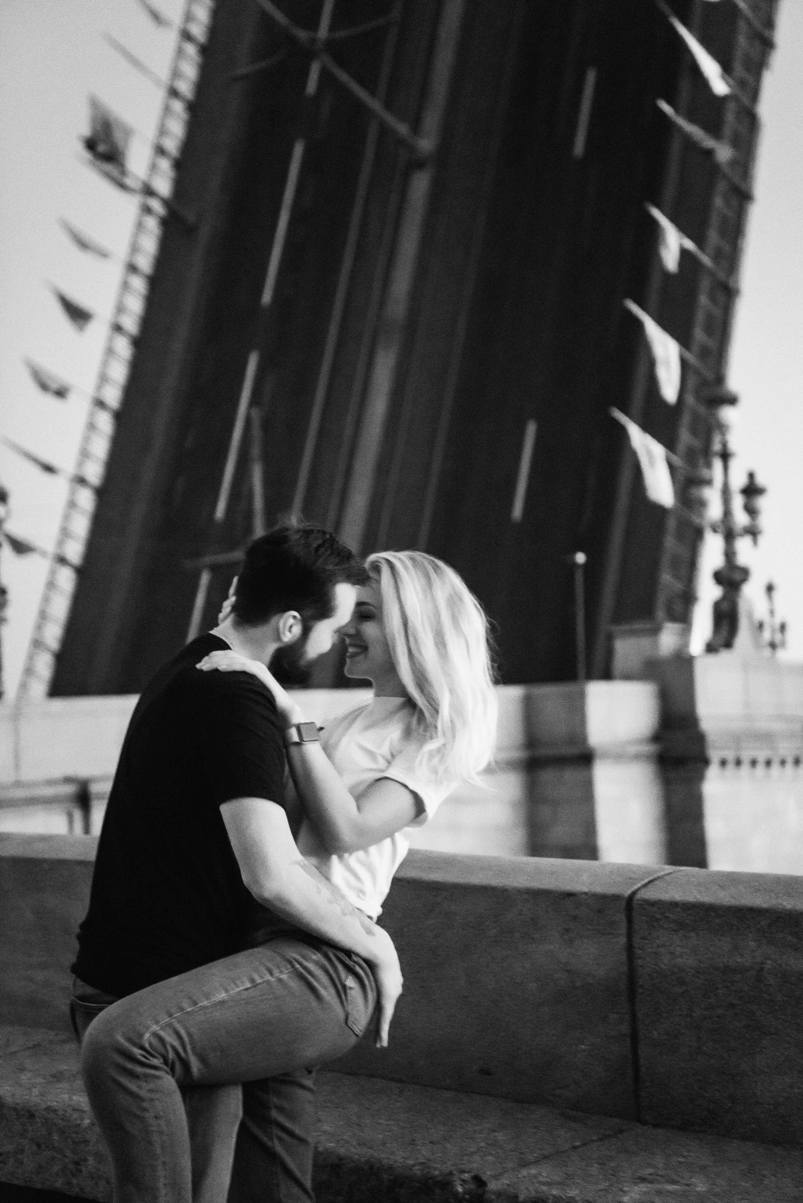 Лера и Женя. Разводные мосты. Рассвет. Свадебный фотограф в Санкт-Петербурге София Шубик