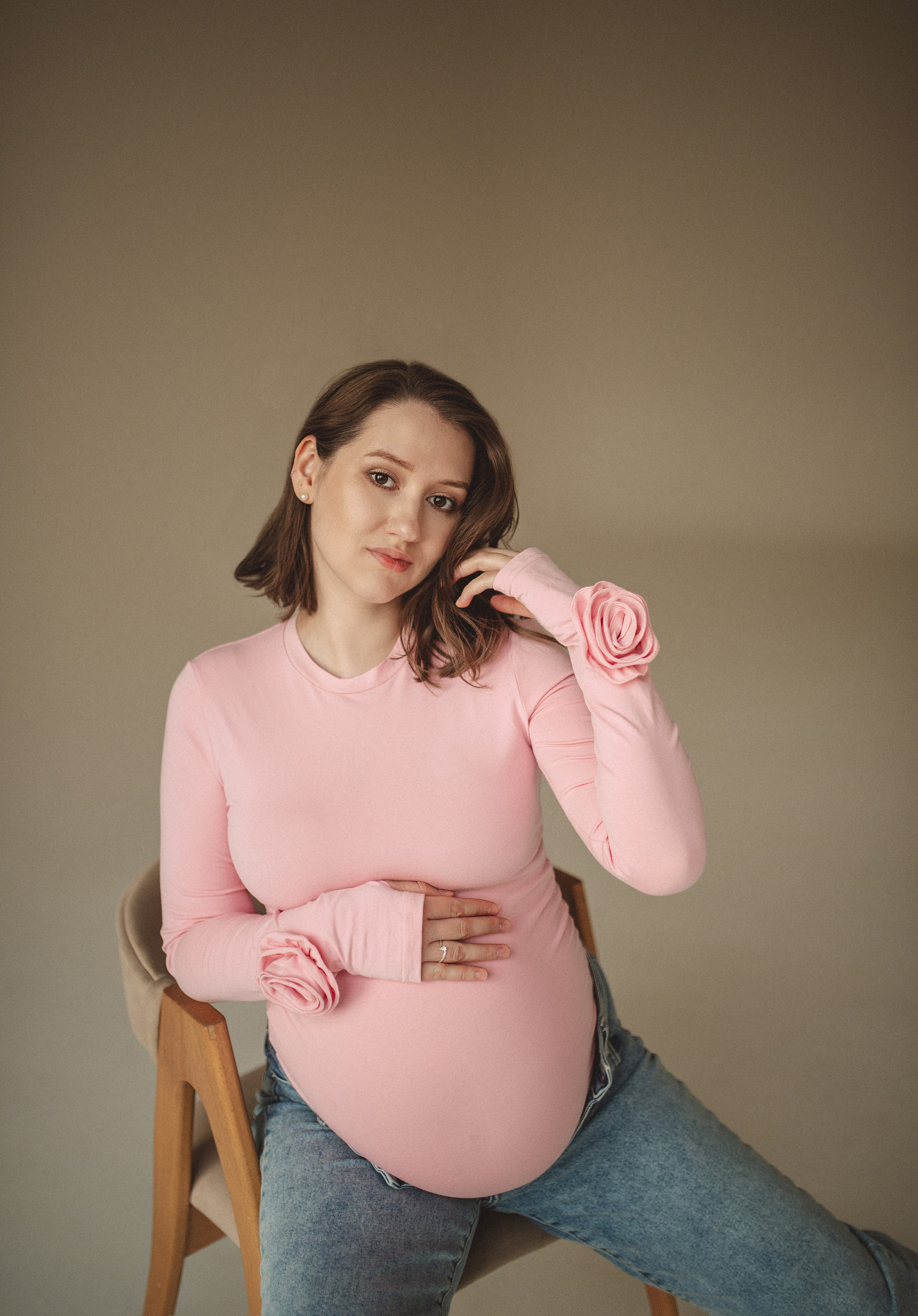 Фотосессия беременности в фотостудии. Семейная фотосессия Бутово Москва фотограф Алина Морщагина