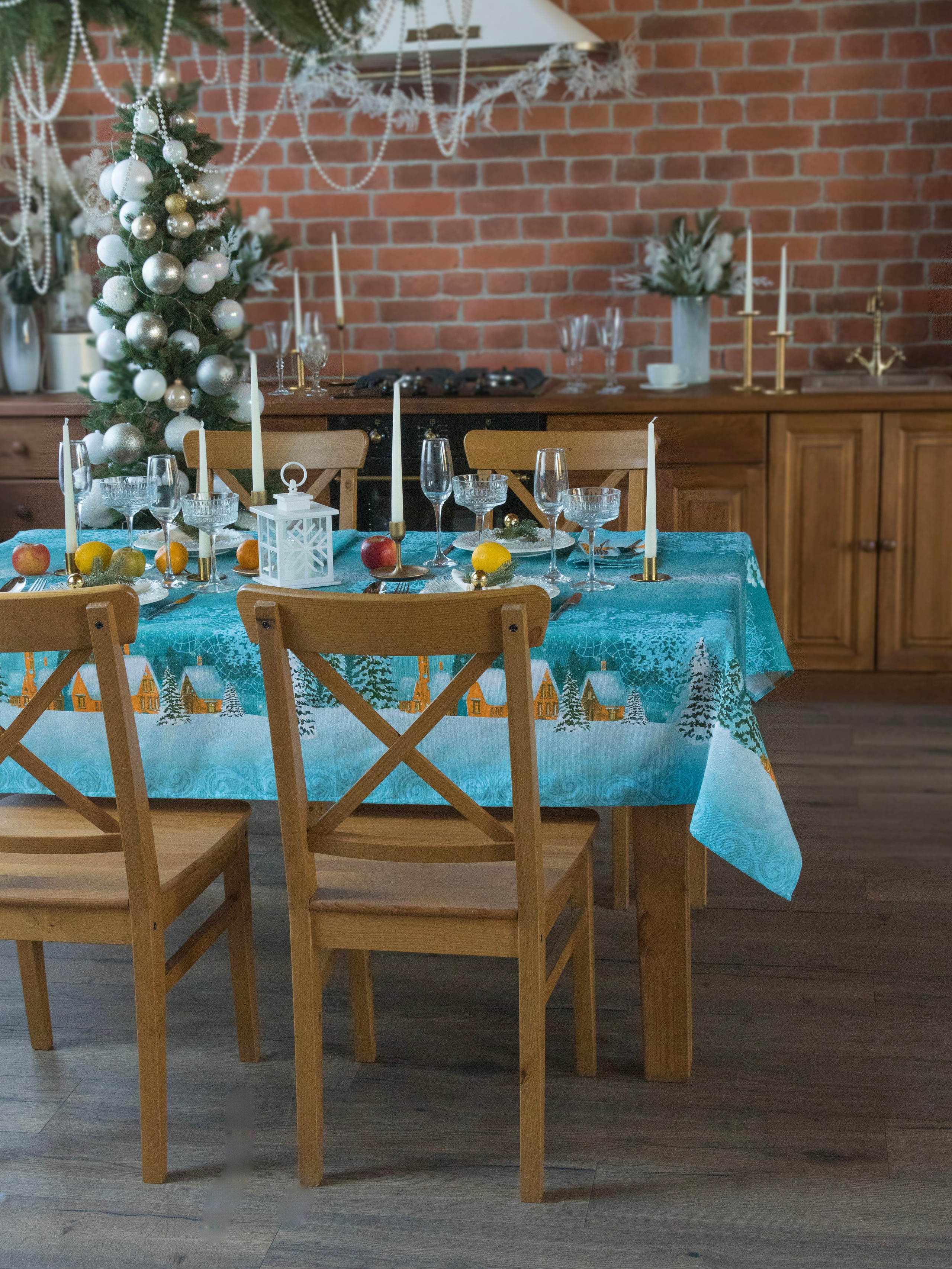 Скатерть новогодняя. Фотостудия для Wildberries Ozon