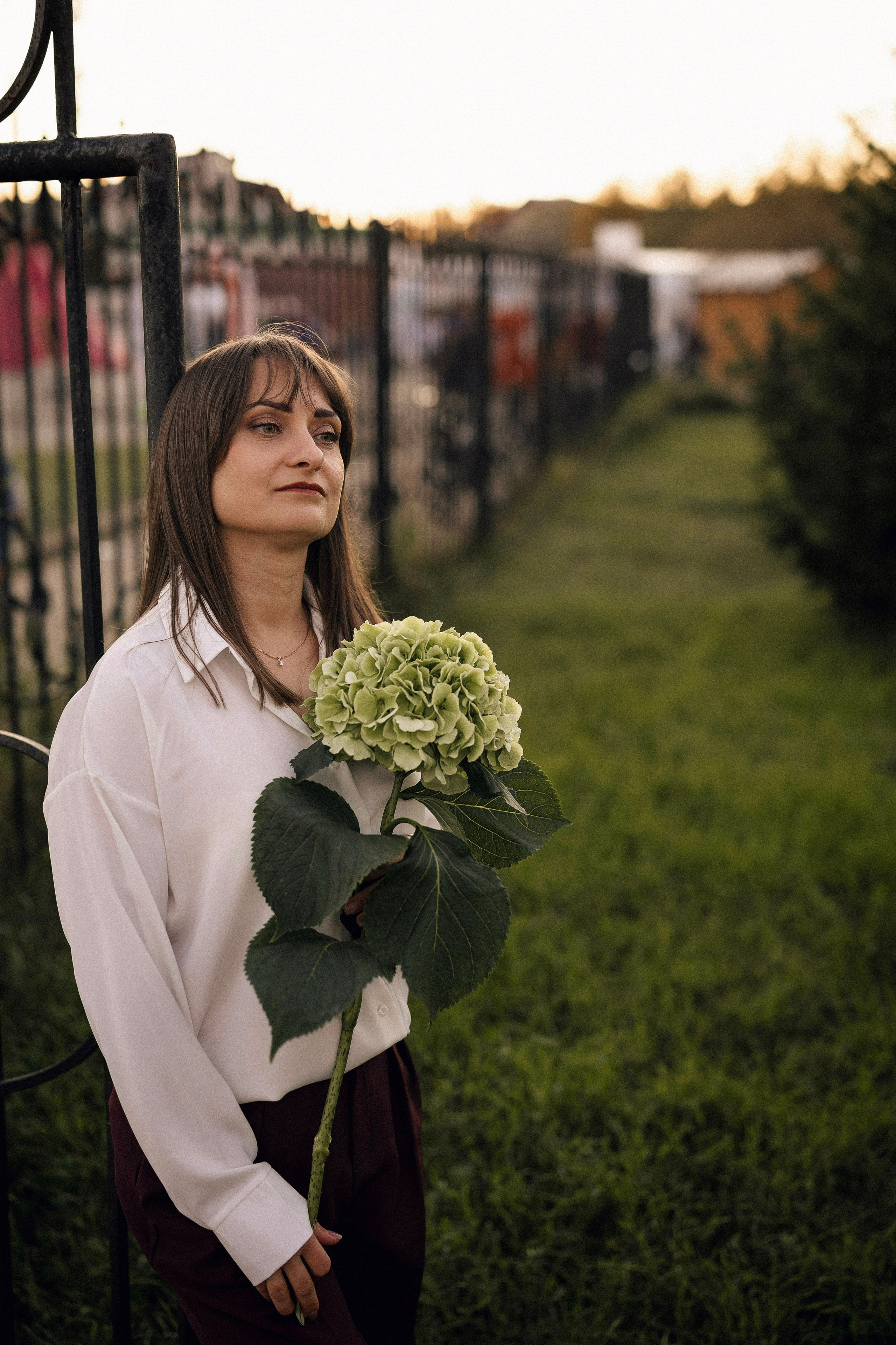 Натали с гортензией. Портретный, семейный и свадебный фотограф в Нарьян-Маре