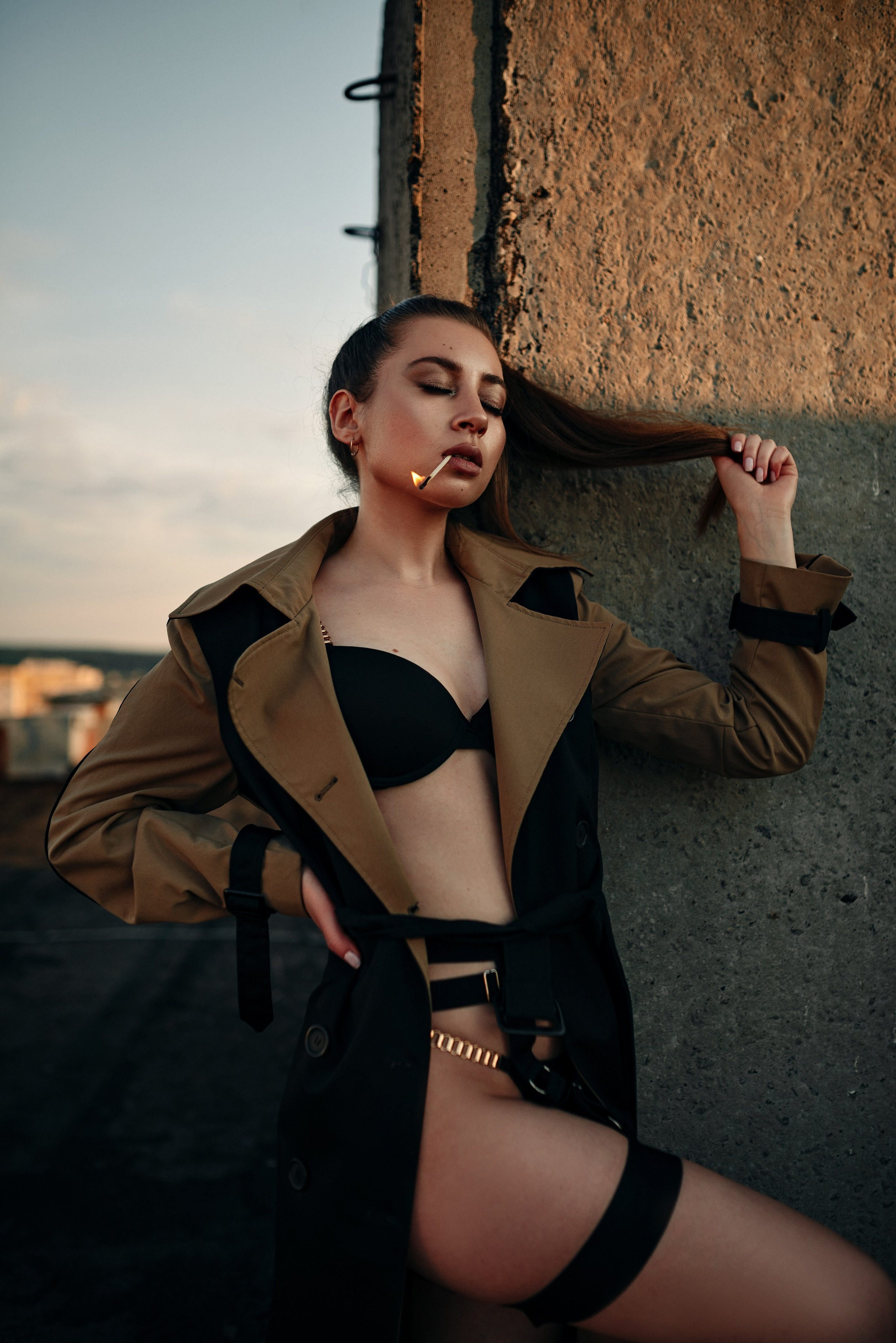 Фотосессия на закате на крыше дома. Фотограф в Витебске Сергей Томашев