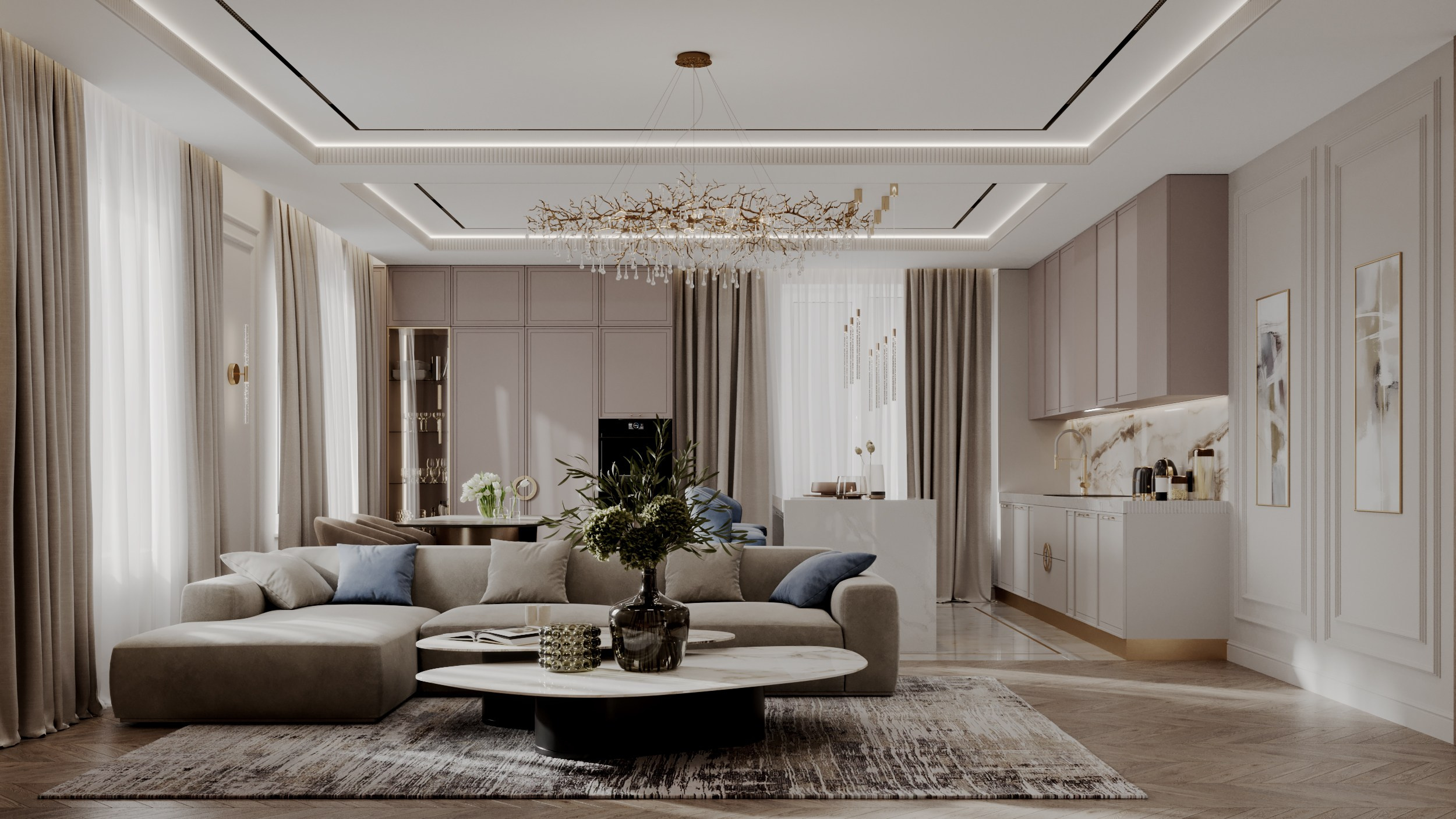 Appartment 130 sq m. Профессиональный дизайнер интерьера