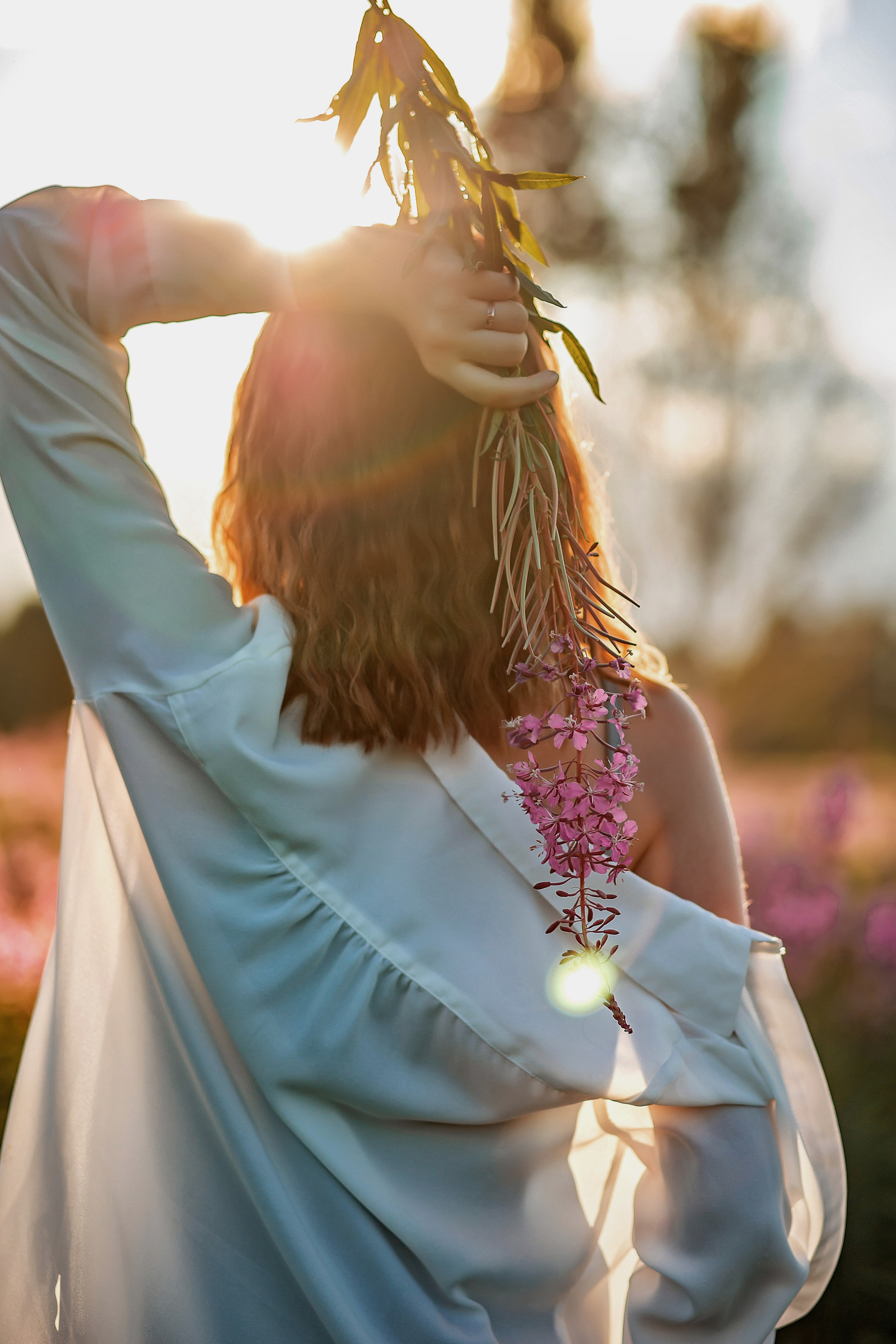 Волшебный закат в поле Иван-чая. Детский и семейный фотограф в Красноярске Юлия Бирюкова