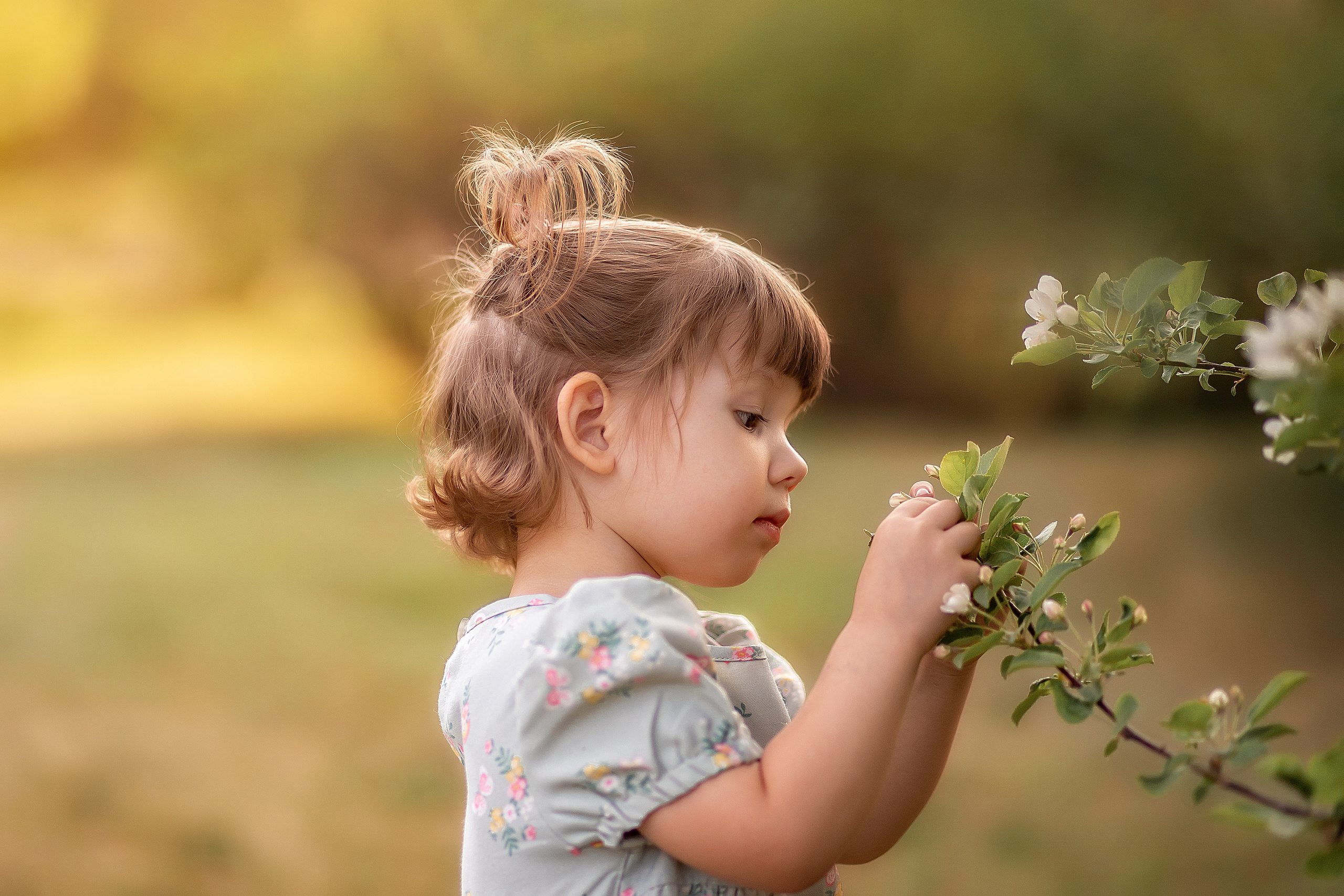Цветущие яблони и малышка Стеша. Детский и семейный фотограф в Красноярске Юлия Бирюкова