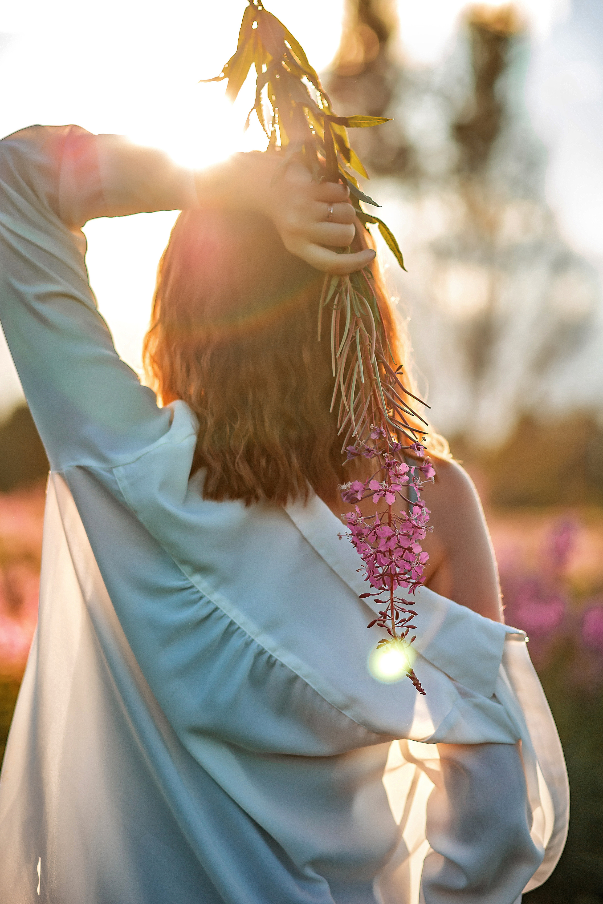Волшебный закат в поле Иван-чая. Детский и семейный фотограф в Красноярске Юлия Бирюкова
