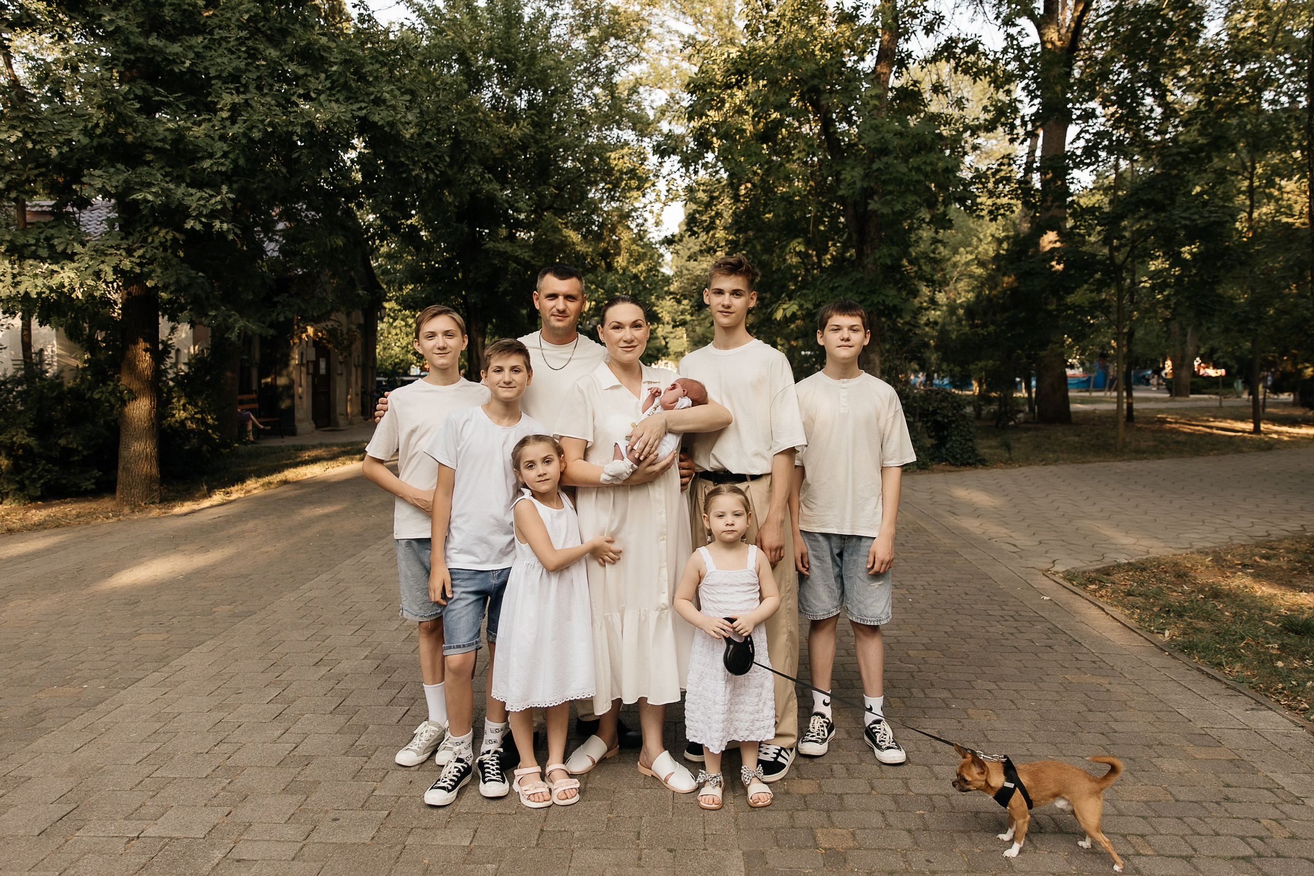 Семья из 7 детей. Свадебный и семейный фотограф Виолетта Сидельникова. Краснодар, Россия, Беларусь, Европа