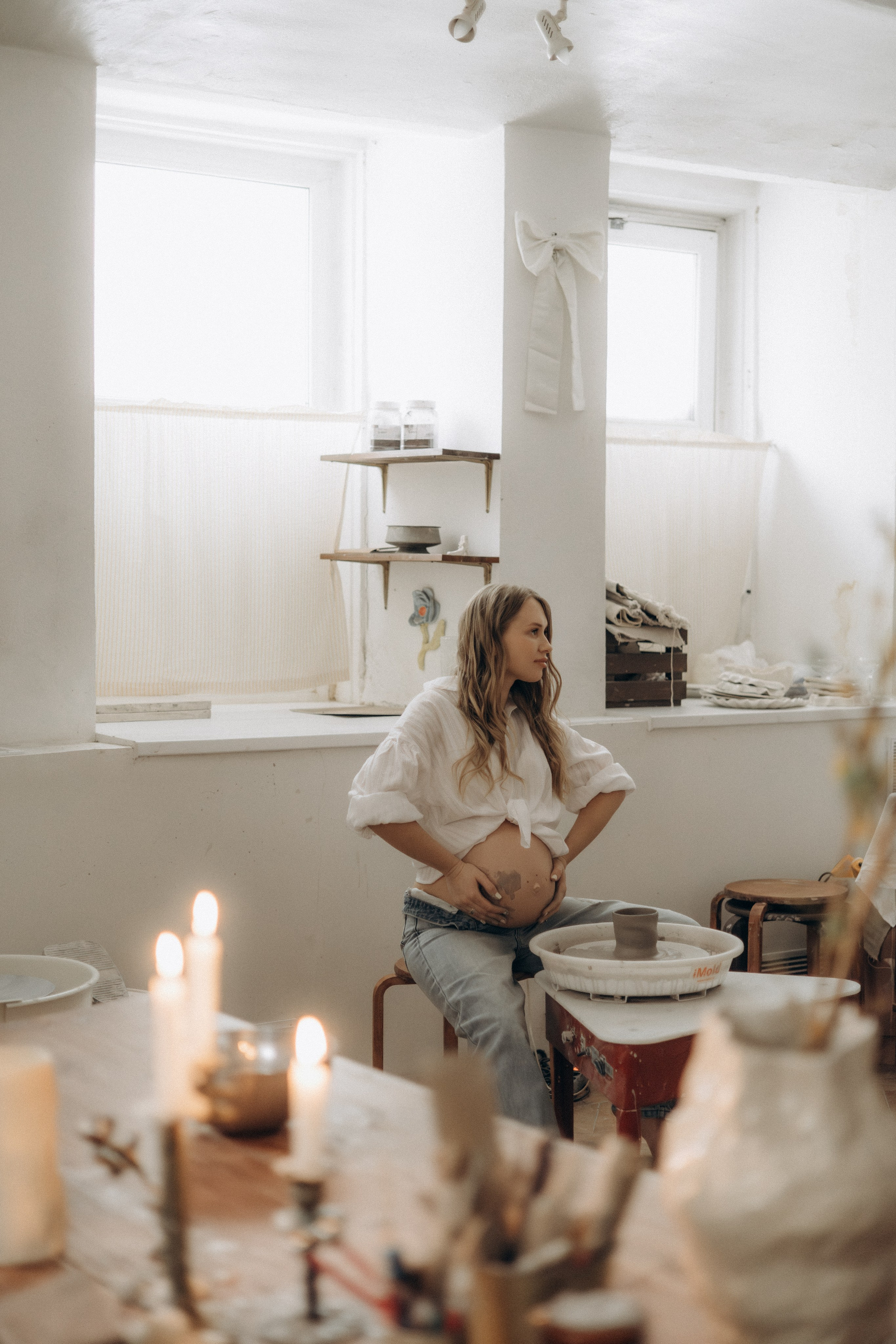 Фотосессия беременности в гончарной мастерской. Семейный фотограф Москва Юлиана Фетисова