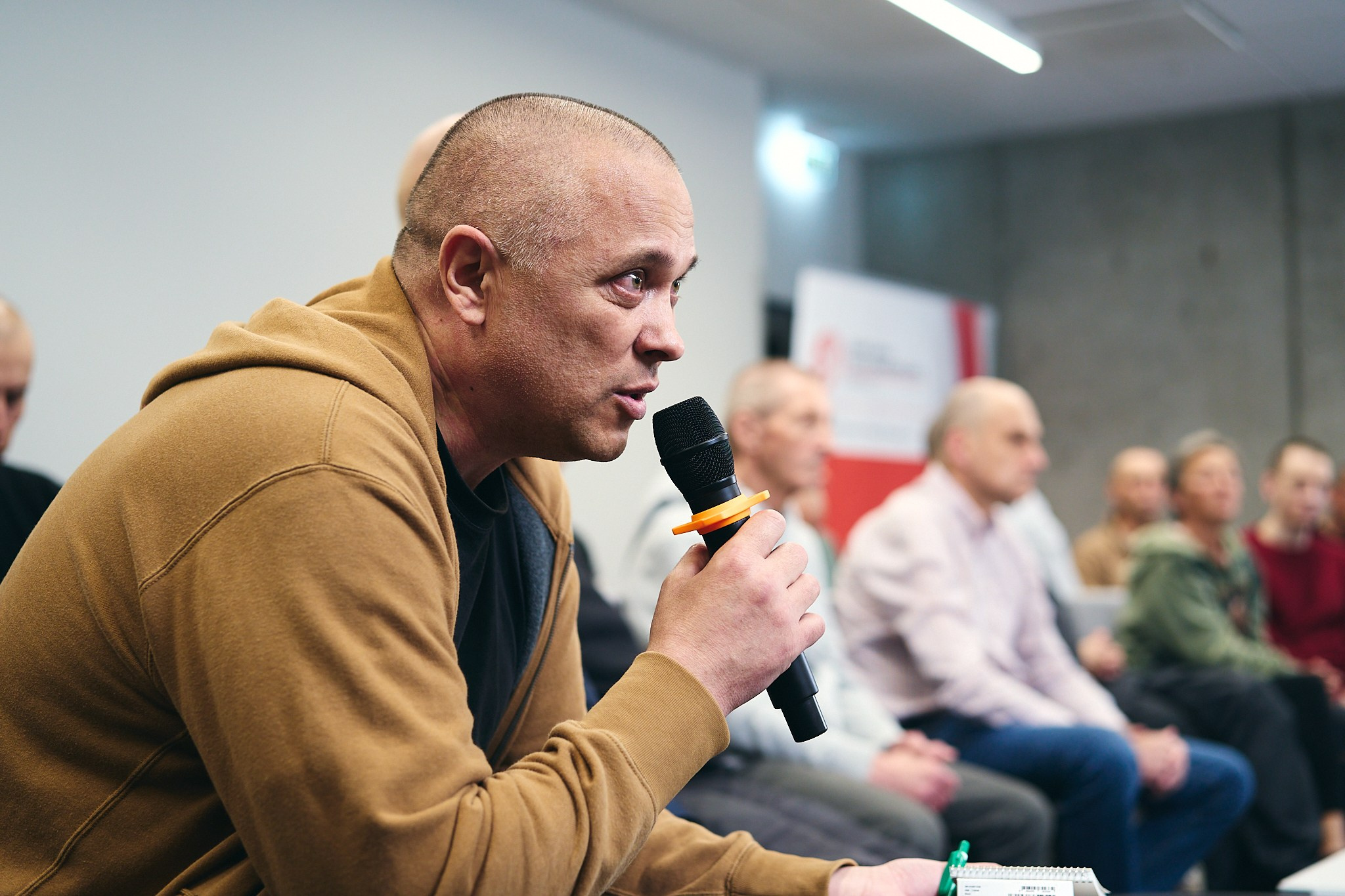 Press conference with Sviatlana Tsikhanouskaya and released political prisoners. Photographer in Vilnius