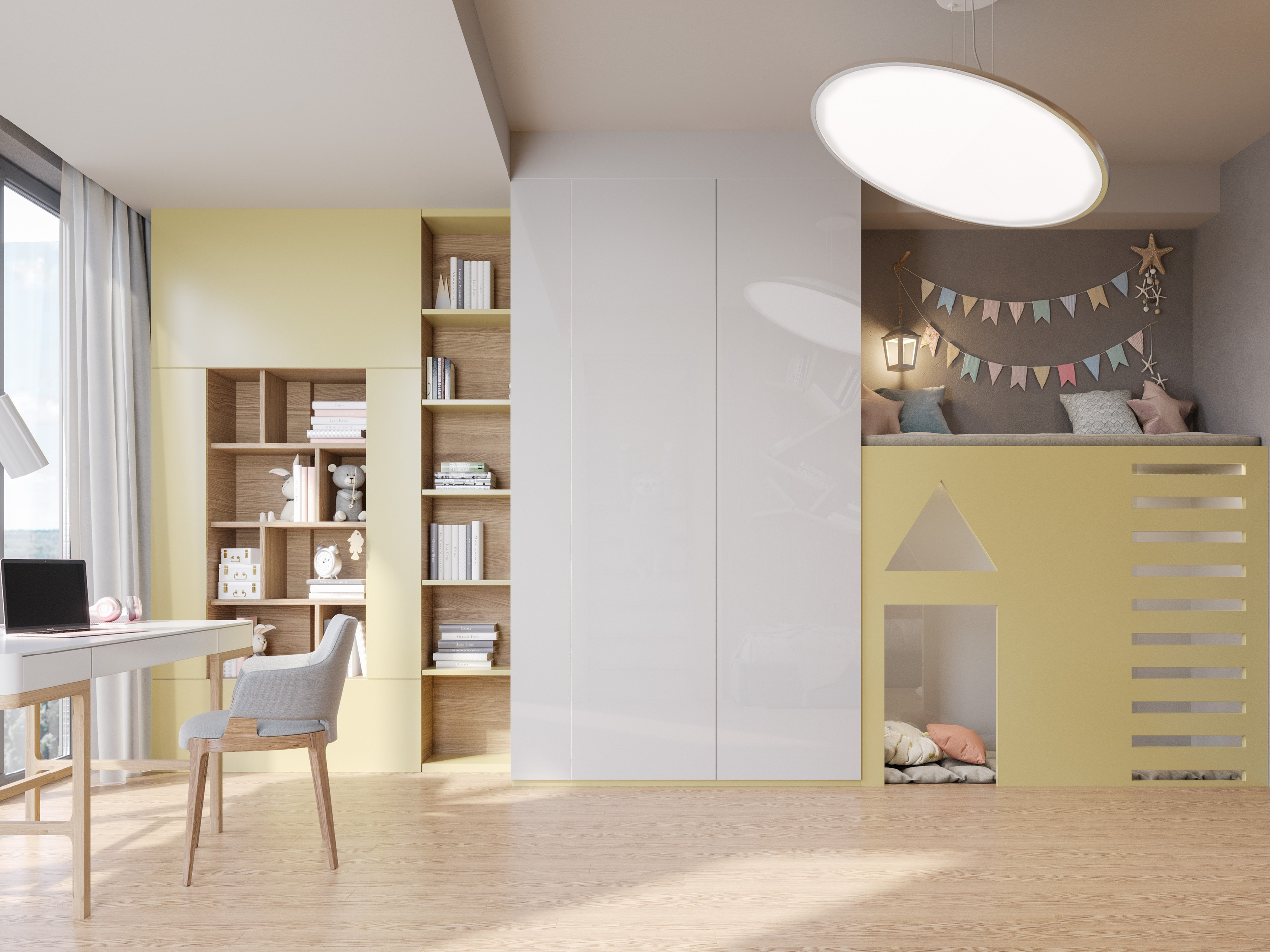 3D Визуализация Интерьера Квартиры в Современном Стиле с Панорамными Окнами. Визуализатор интерьера в Москве | Брагин Кирилл