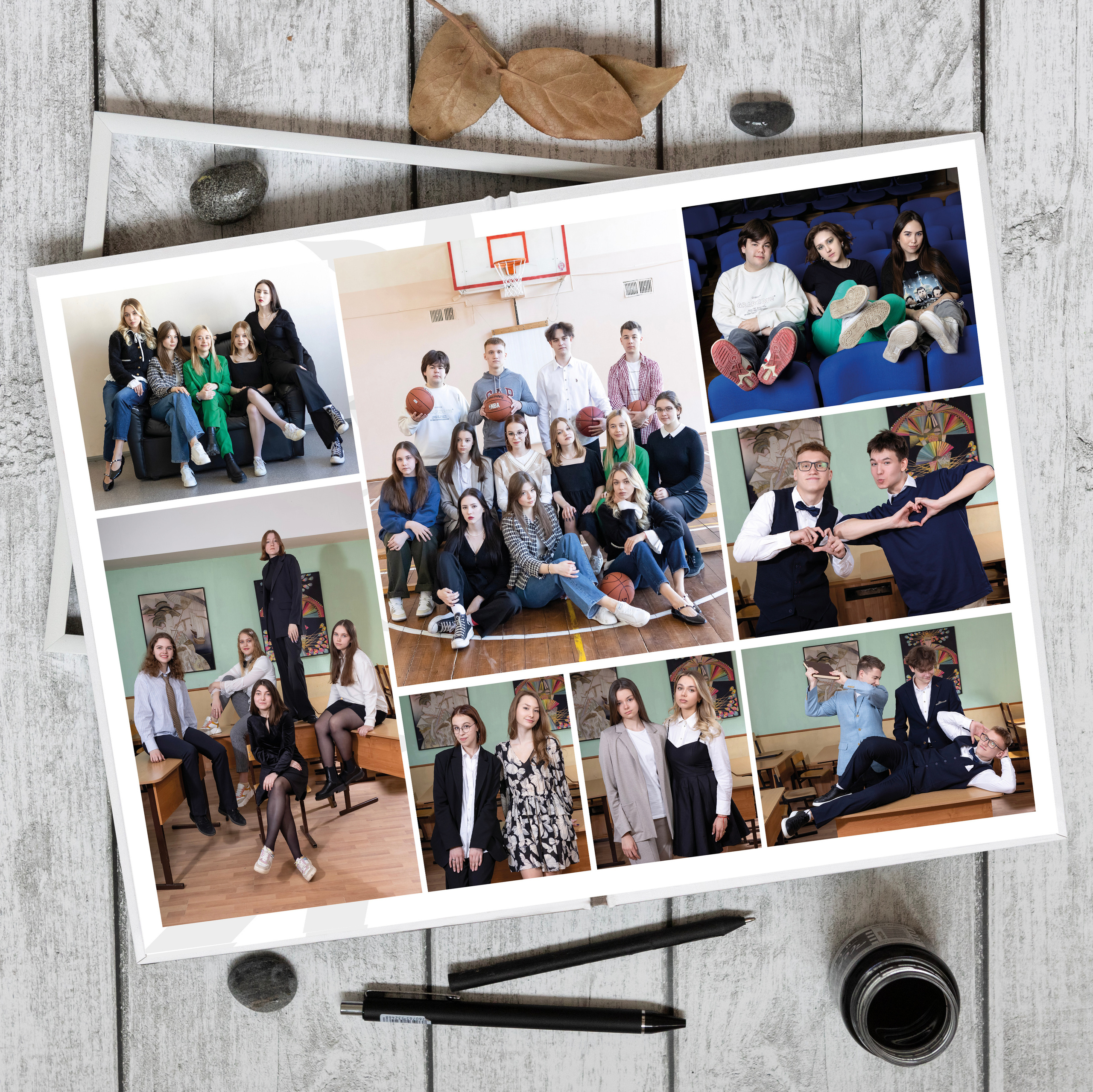 Черный (с белым вариантом). Школьный фотограф в Москве