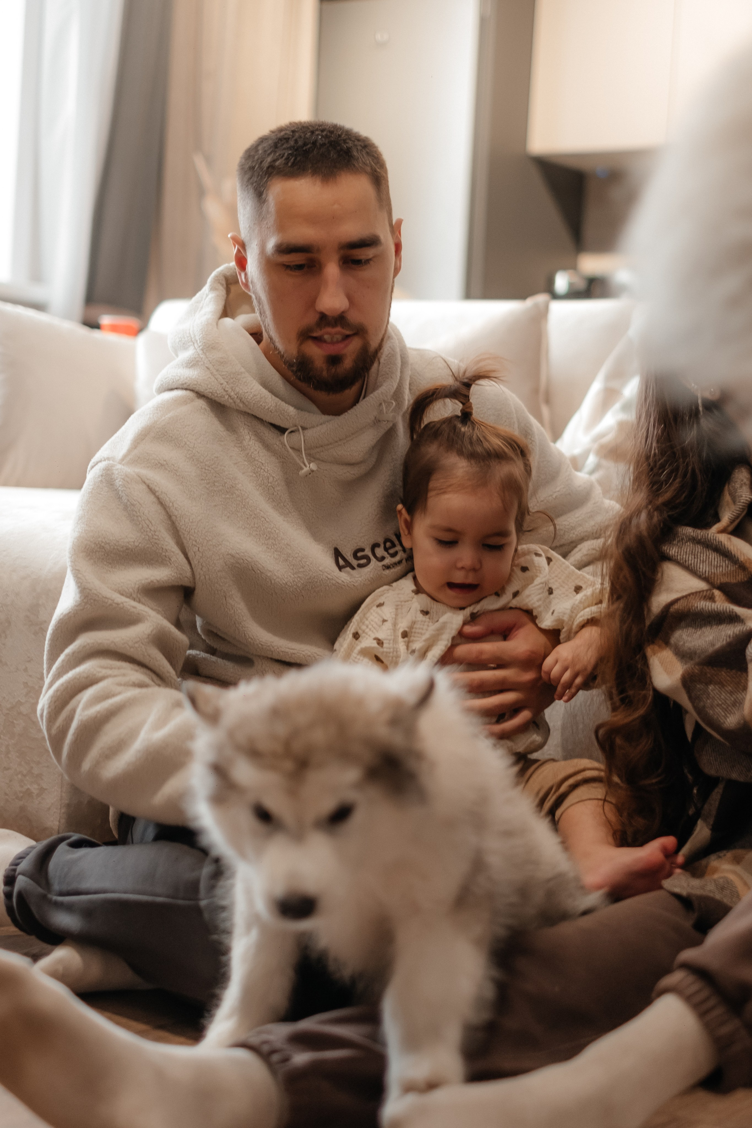 Катя, Саша и Еся | домашняя съемка. Фотограф в Новосибирске Диана Ильиных