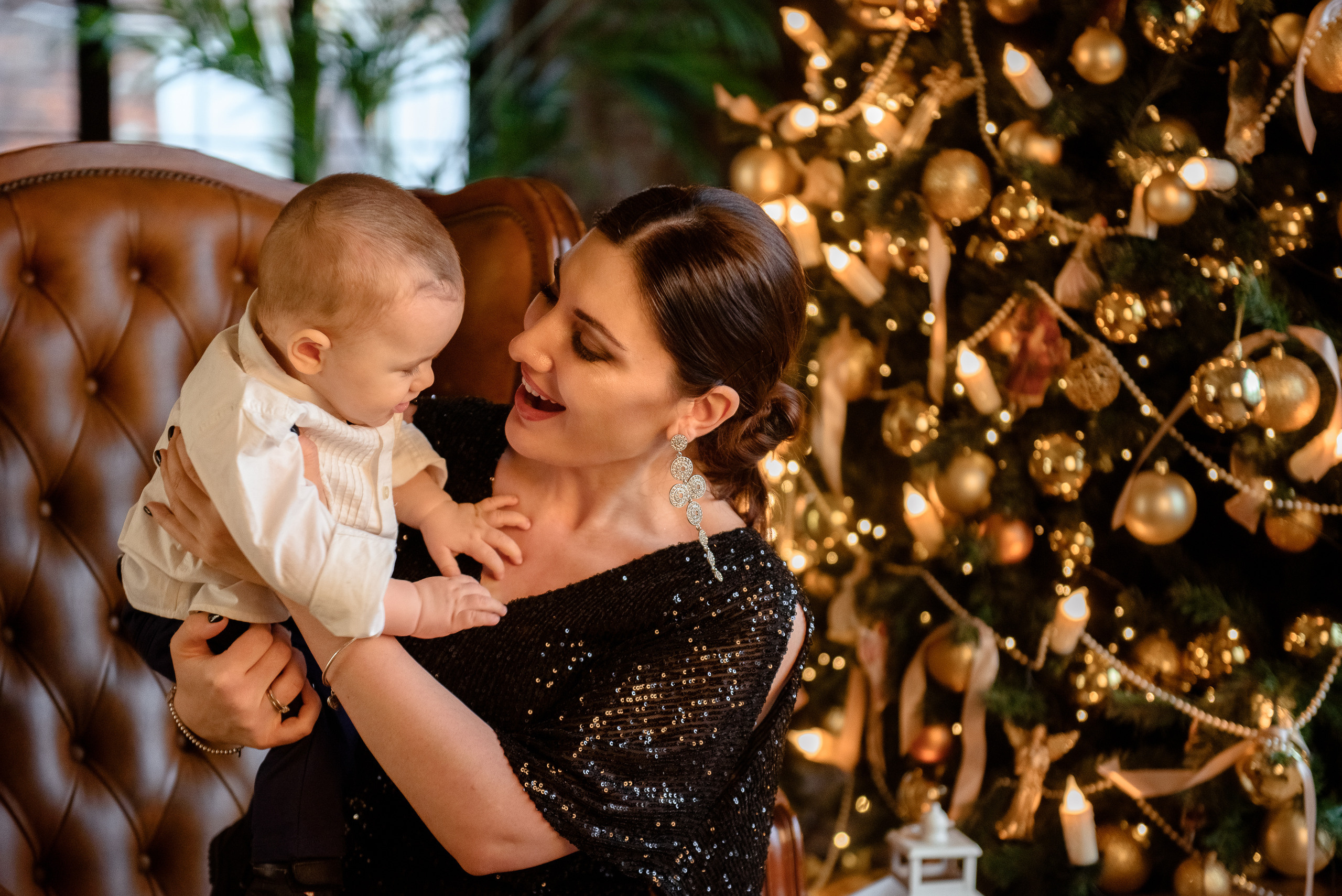 Новогодняя семейная фотосессия в фотостудии Lampa, зал Вольфрам. Semerlina.ru